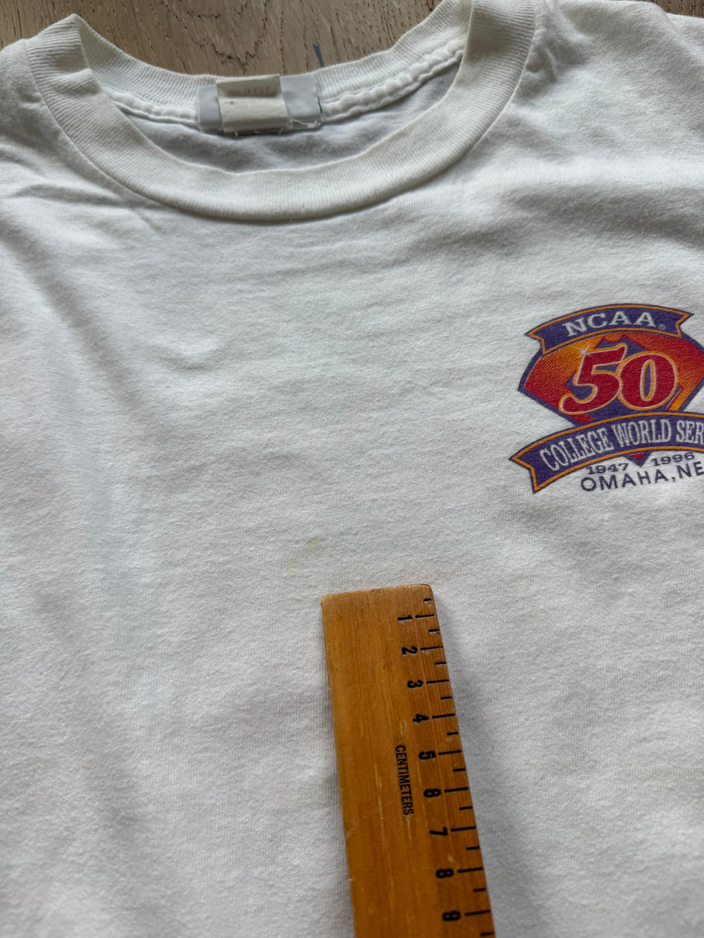 White 1996 College Baseball World Series Team T-Shirt XXL
