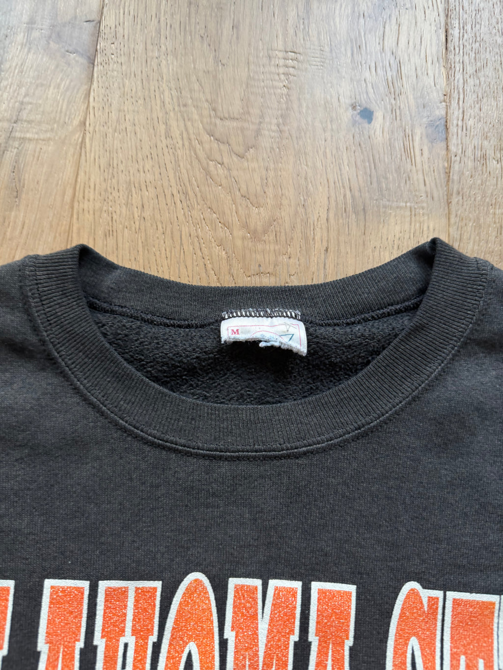 Black 90s Oklahoma State Fred Flinstone Crewneck Sweatshirt Medium