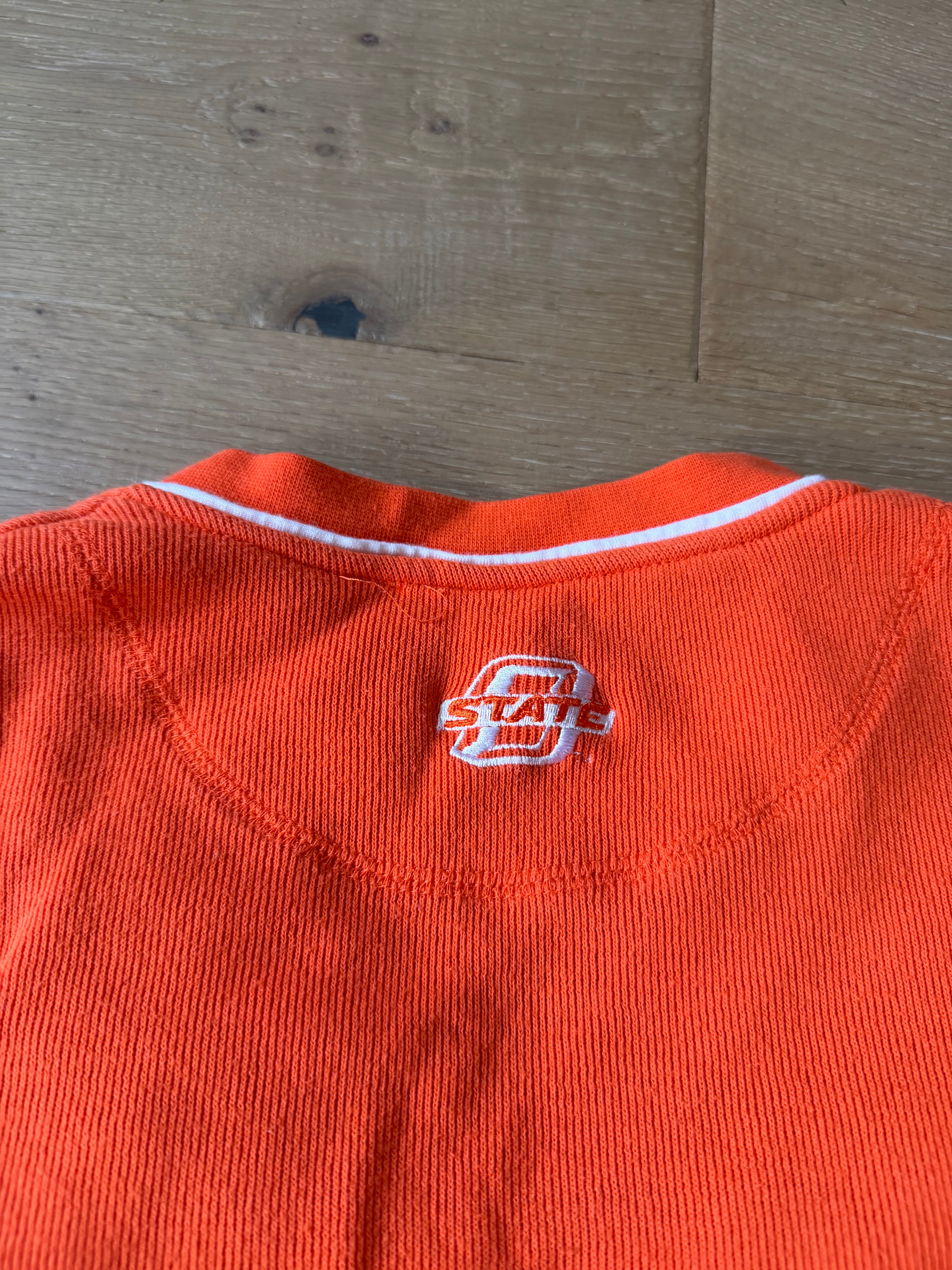 Orange 00s Red Oak OSU Embroidered Sweater Vest Medium