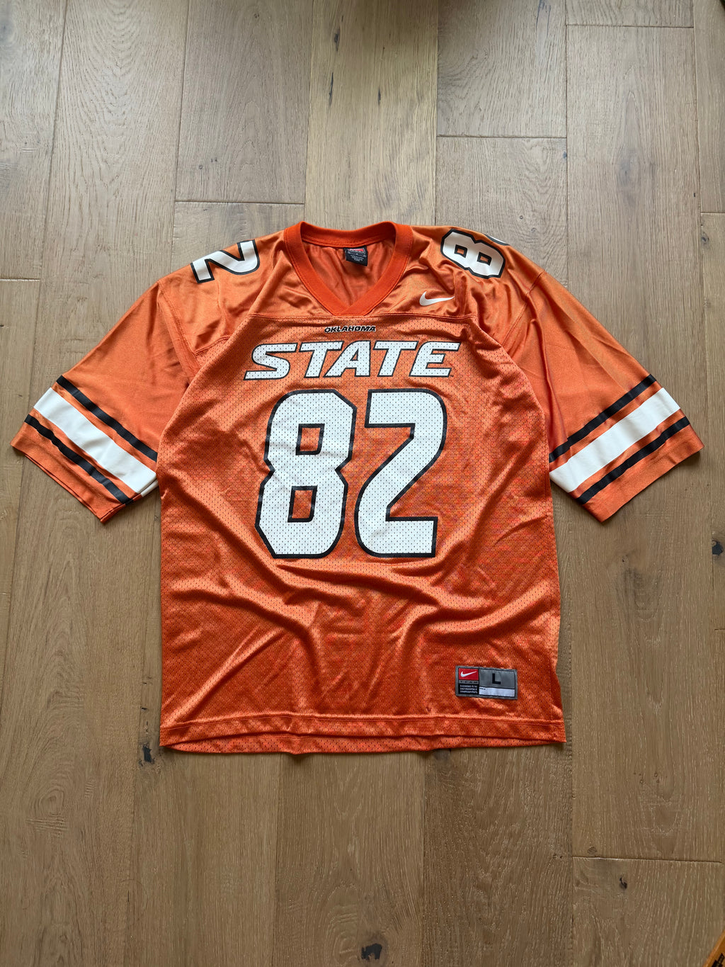 Orange 00s Nike OSU Mesh Football Jersey #82 Large