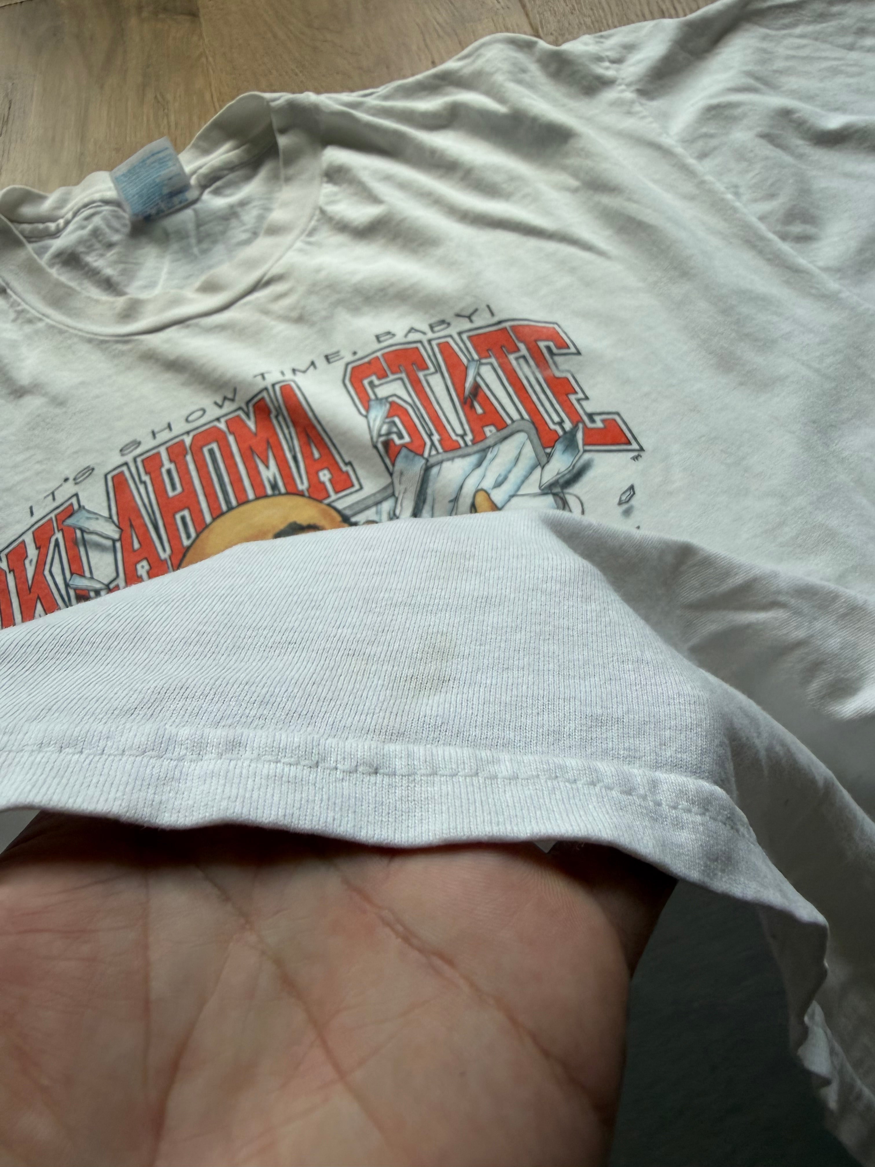 White 1995 Final Four OSU Dick Vitale Breakthrough T-Shirt XL