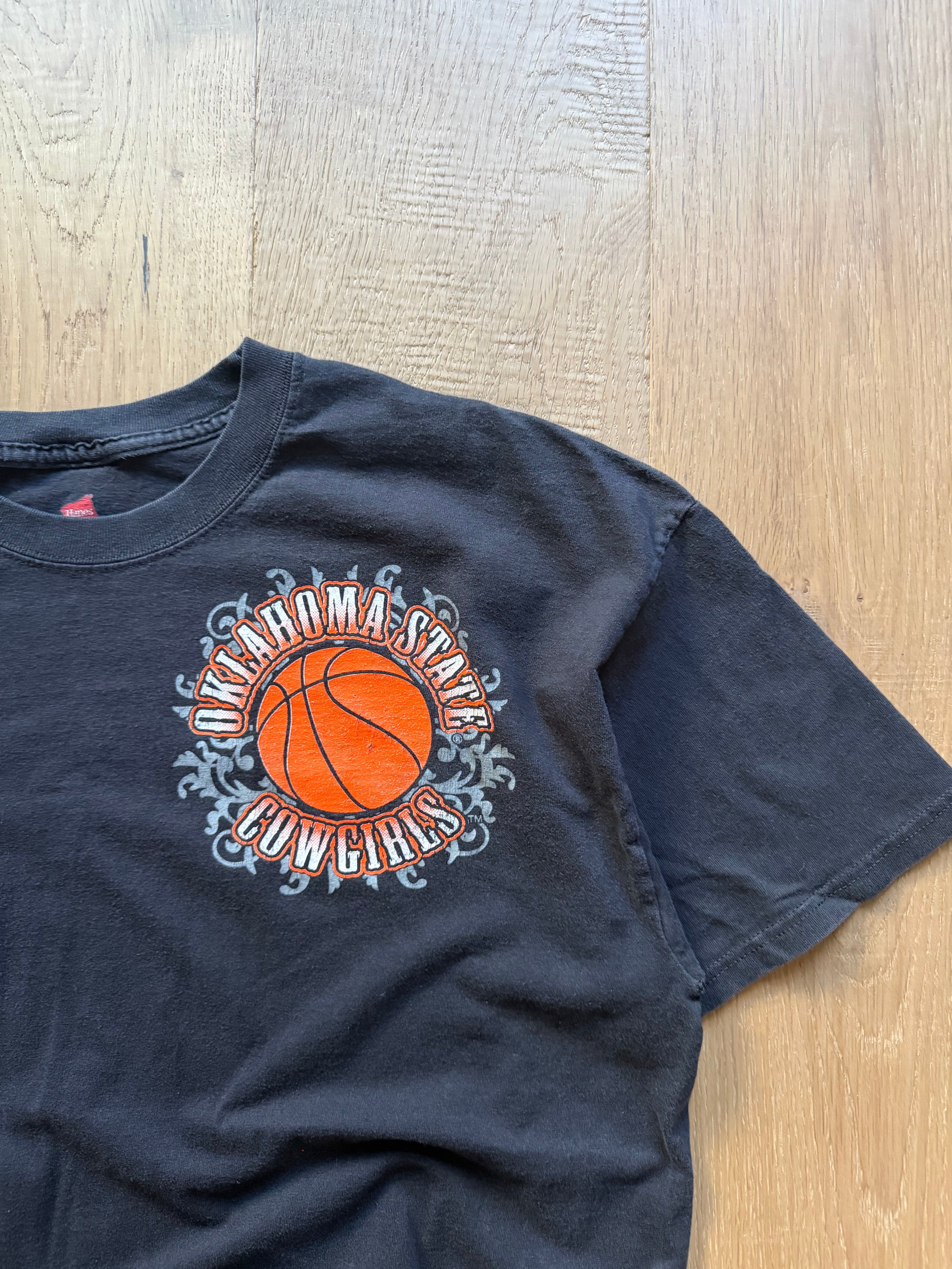 Black Y2K OSU “How About Those Cowgirls” Basketball T-Shirt XL