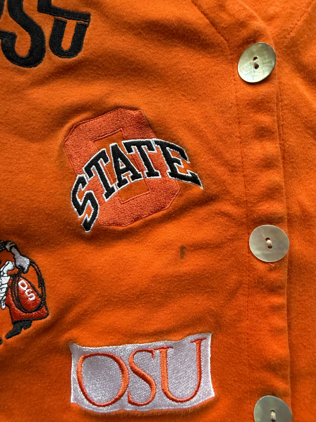 Orange 00s Castle Sport OSU Logo Collage Vest Large
