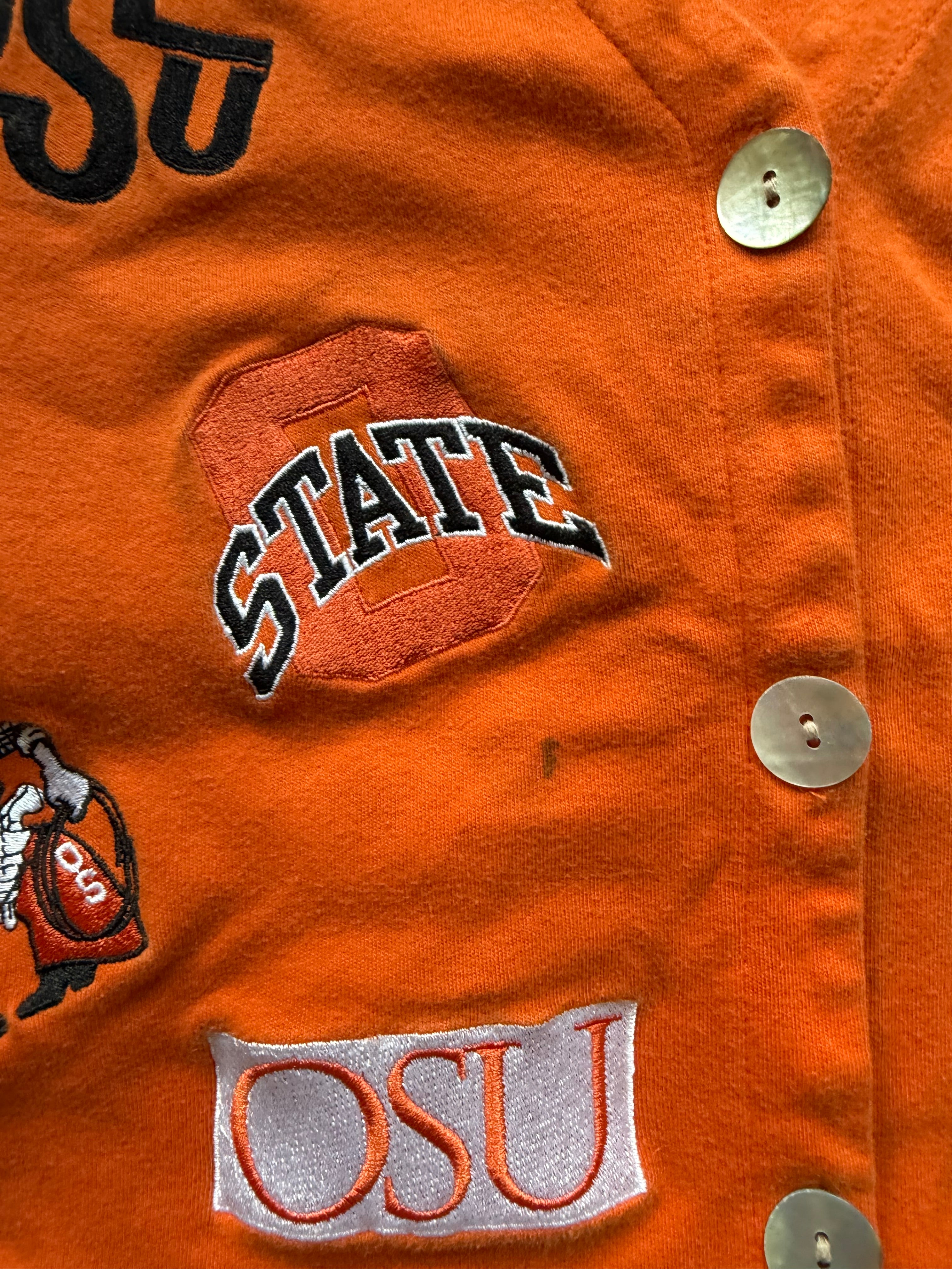 Orange 00s Castle Sport OSU Logo Collage Vest Large