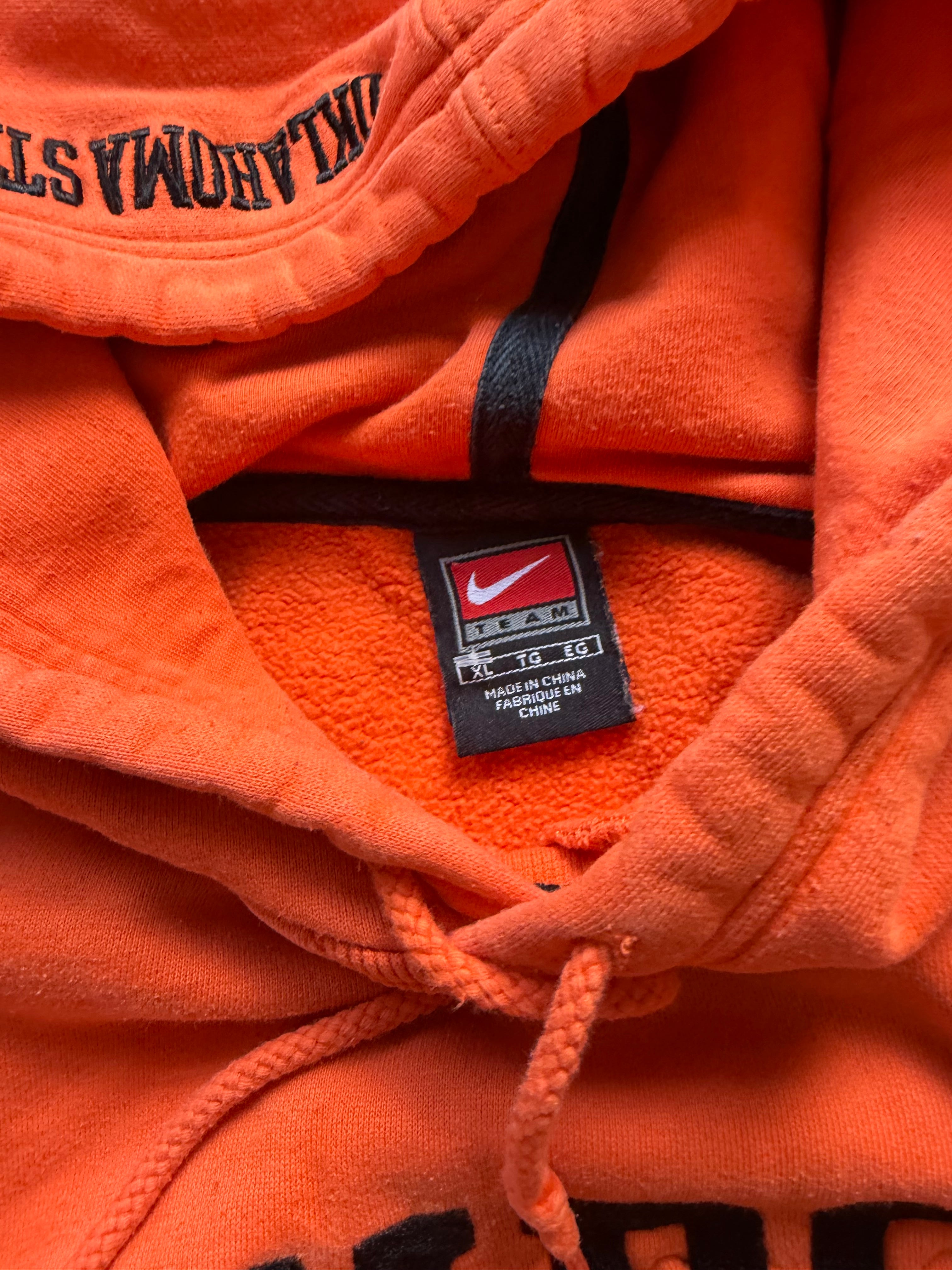 Orange and Black 00s Nike OSU “Cowboys” Centerswoosh Hoodie XL