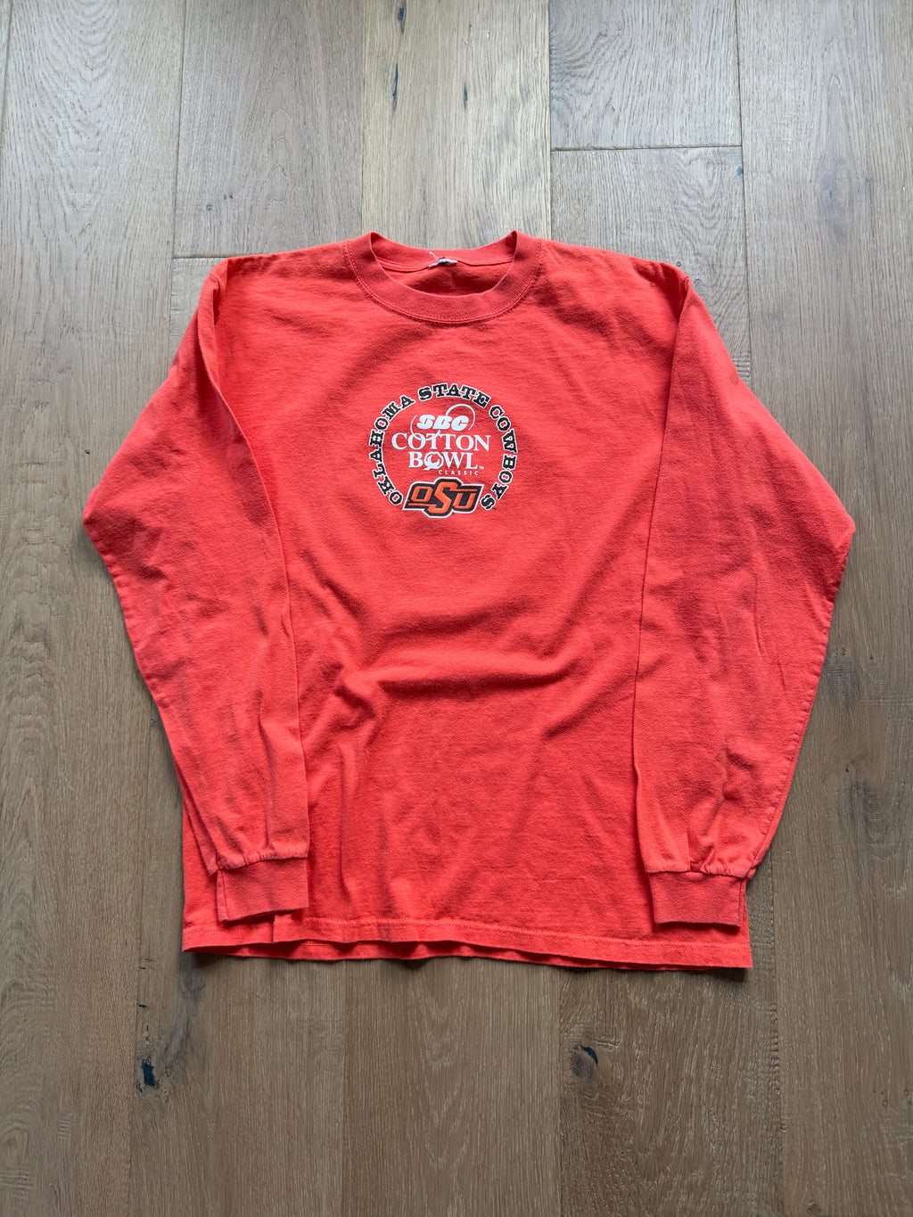 Orange 2004 OSU Cotton Bowl New Cowboy In Town Long Sleeve Medium