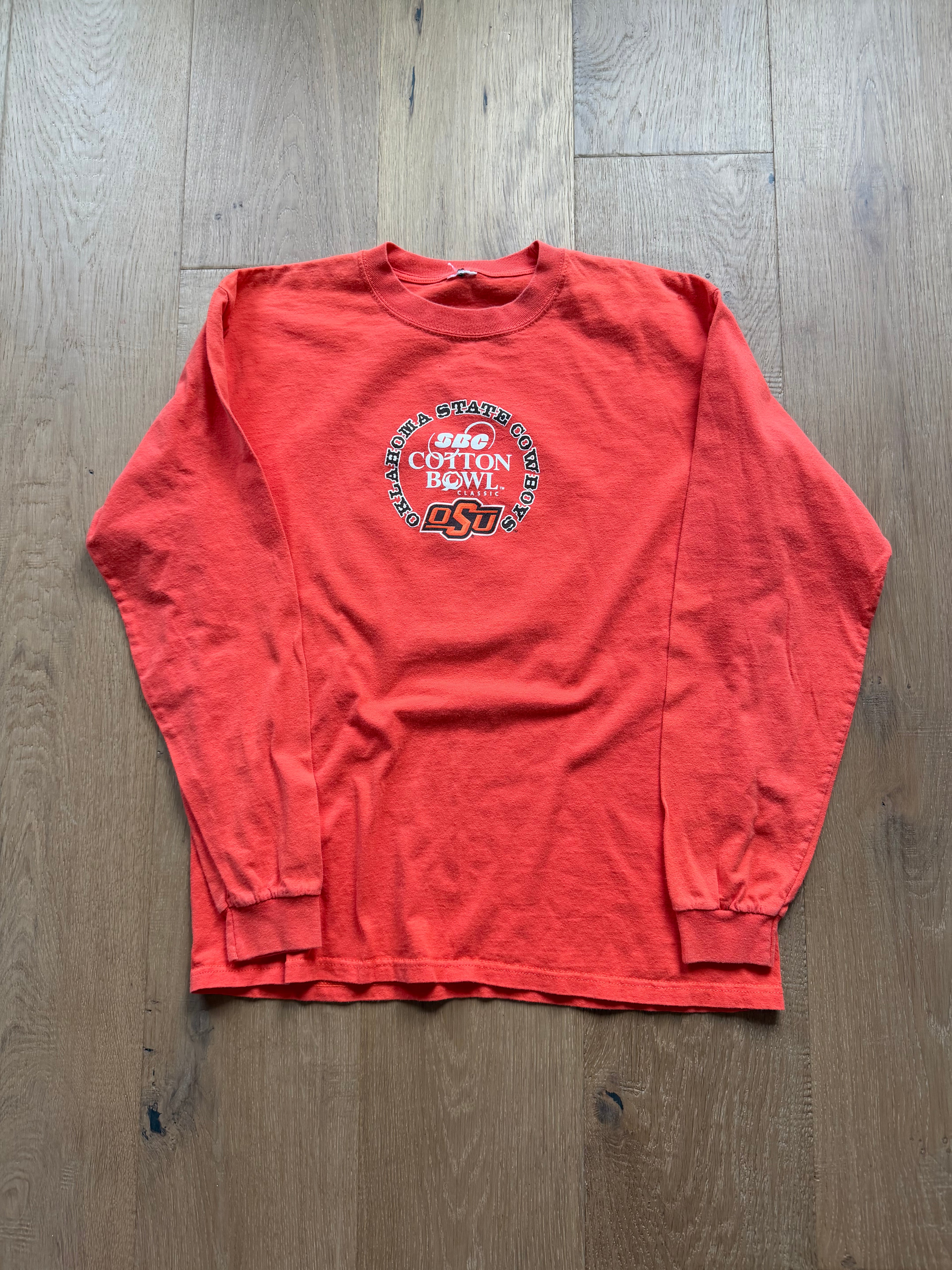 Orange 2004 OSU Cotton Bowl New Cowboy In Town Long Sleeve Medium