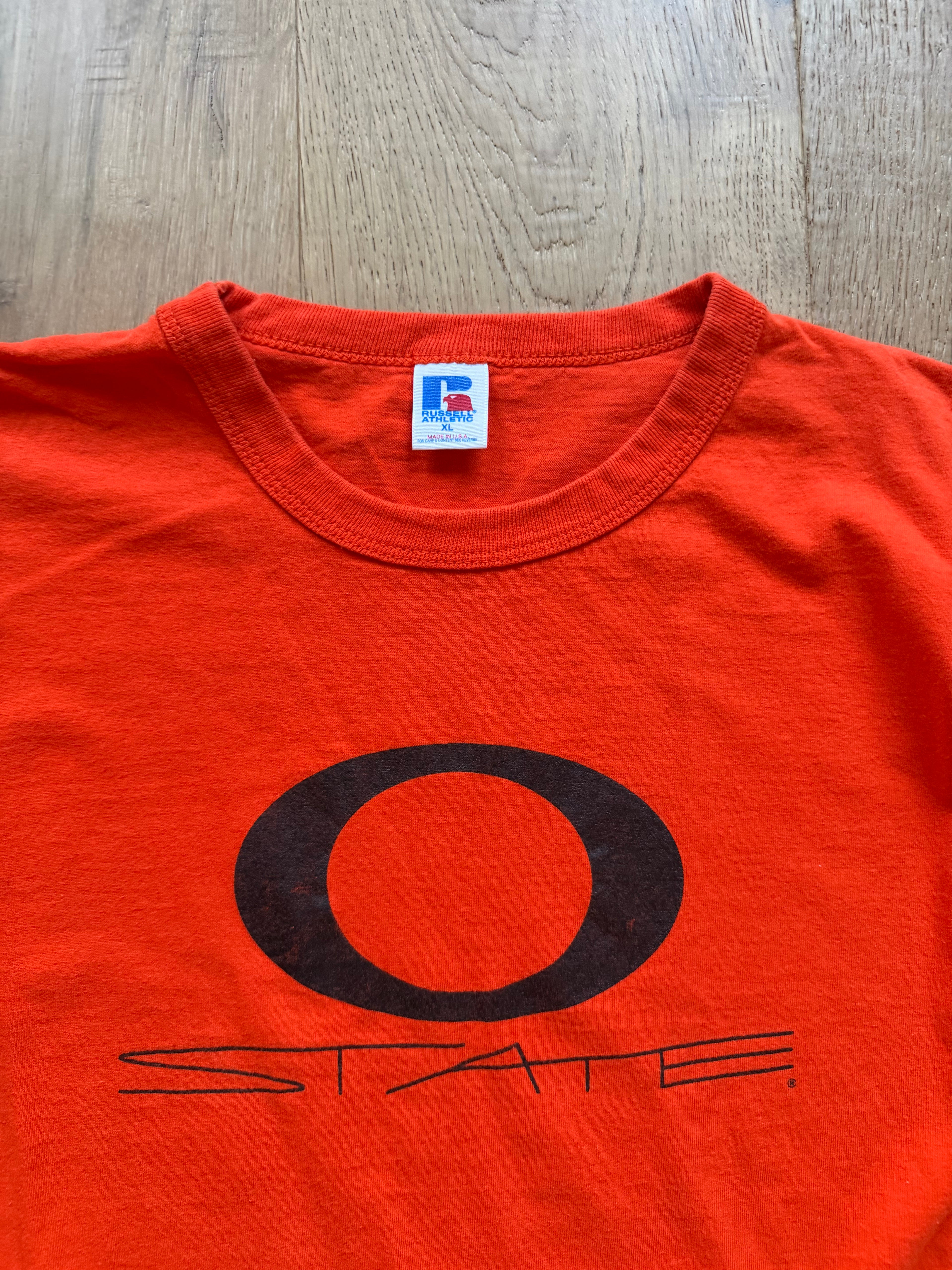 Orange 90s OState Oakley Style Oklahoma State Russell Athletic T-Shirt XL