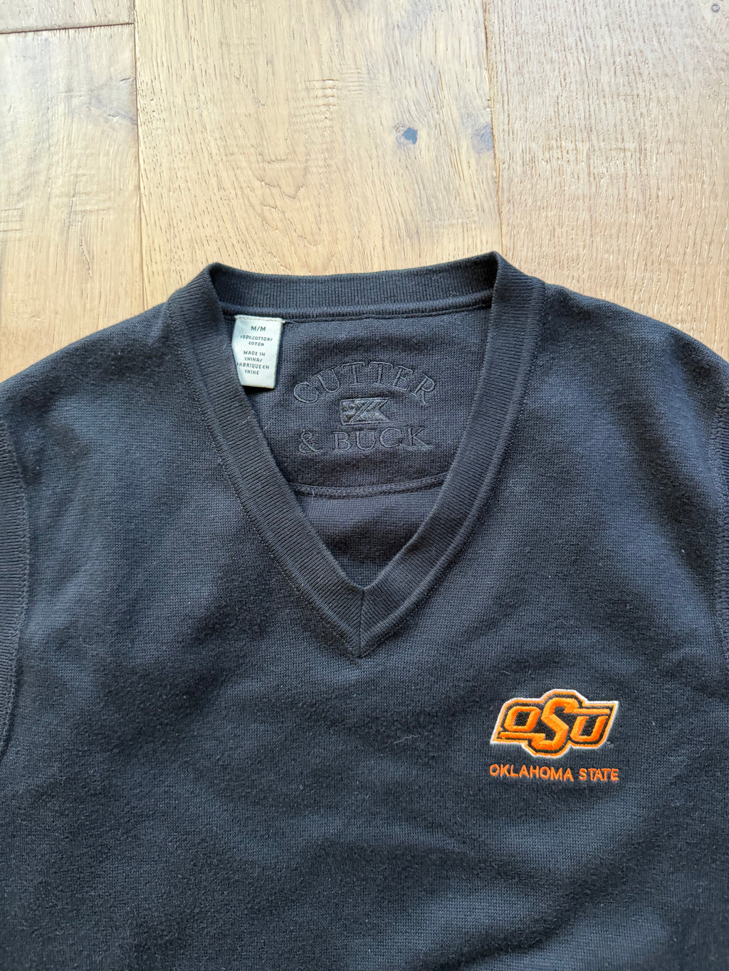 Black 00s Cutter and Buck OSU Sweater Vest Medium