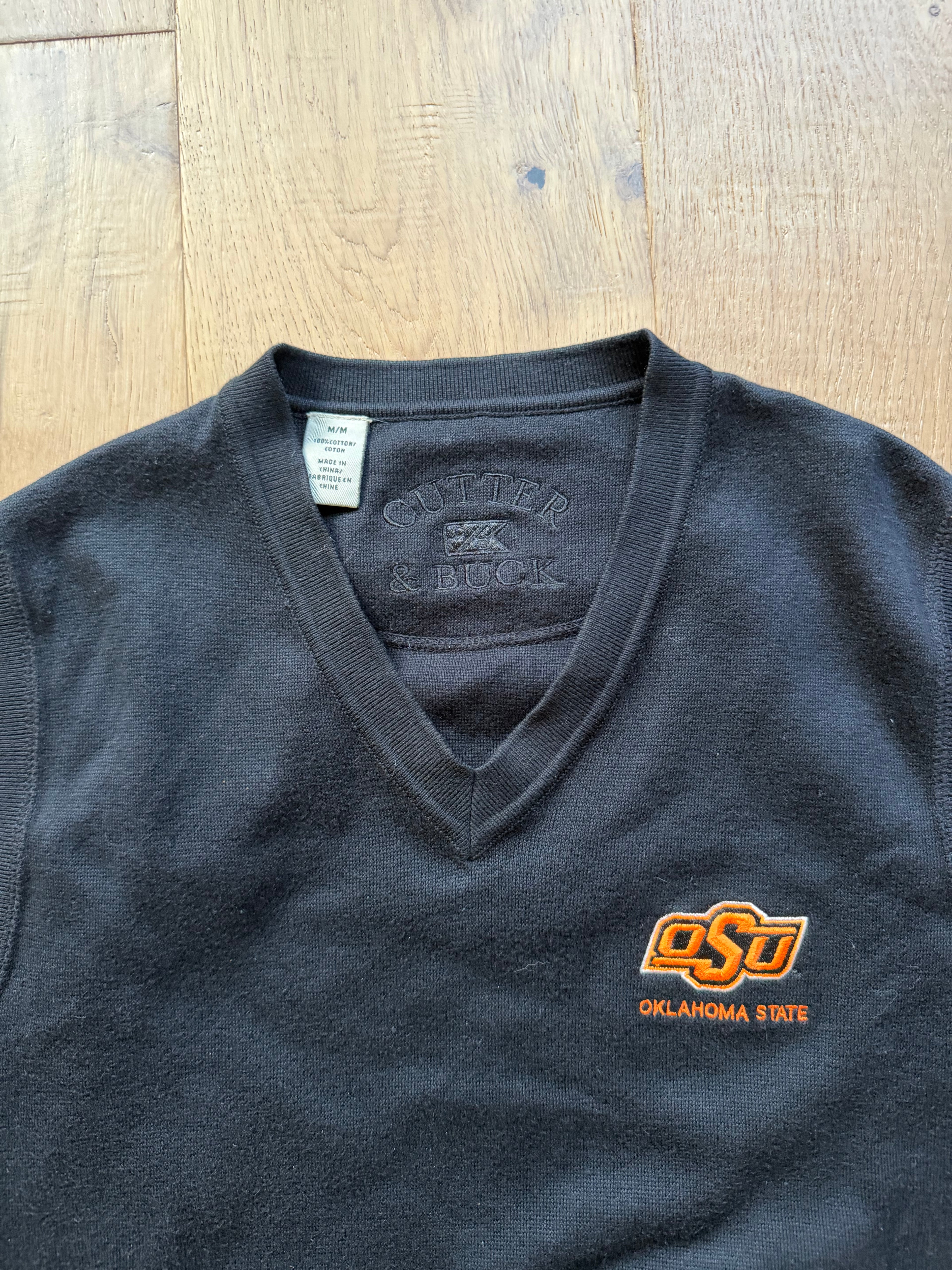 Black 00s Cutter and Buck OSU Sweater Vest Medium