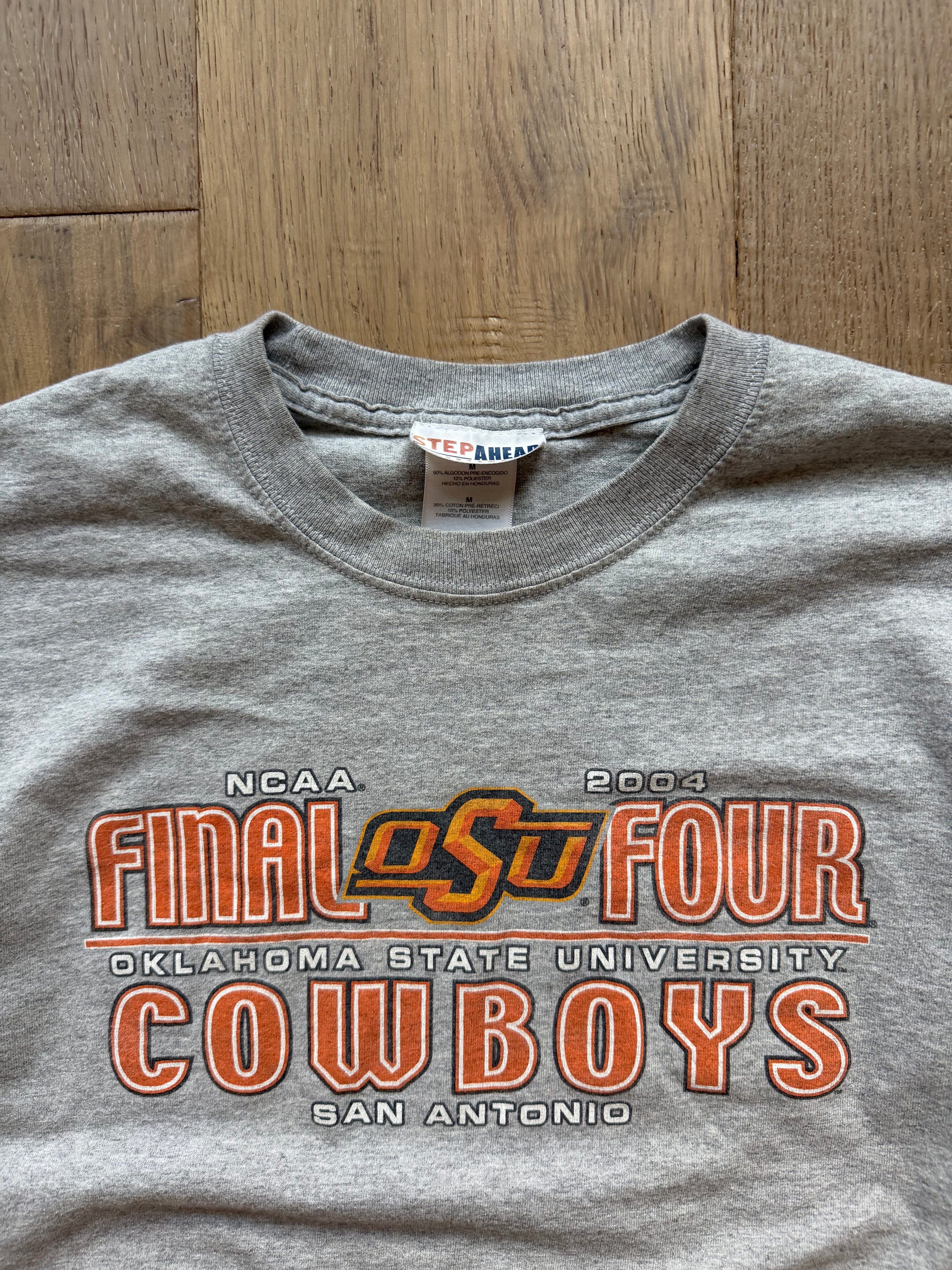 Grey 2004 Final Four OSU Text T-Shirt Small