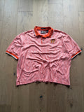 Orange 00s BT Player OSU Plaid Polo Shirt Boxy XXL