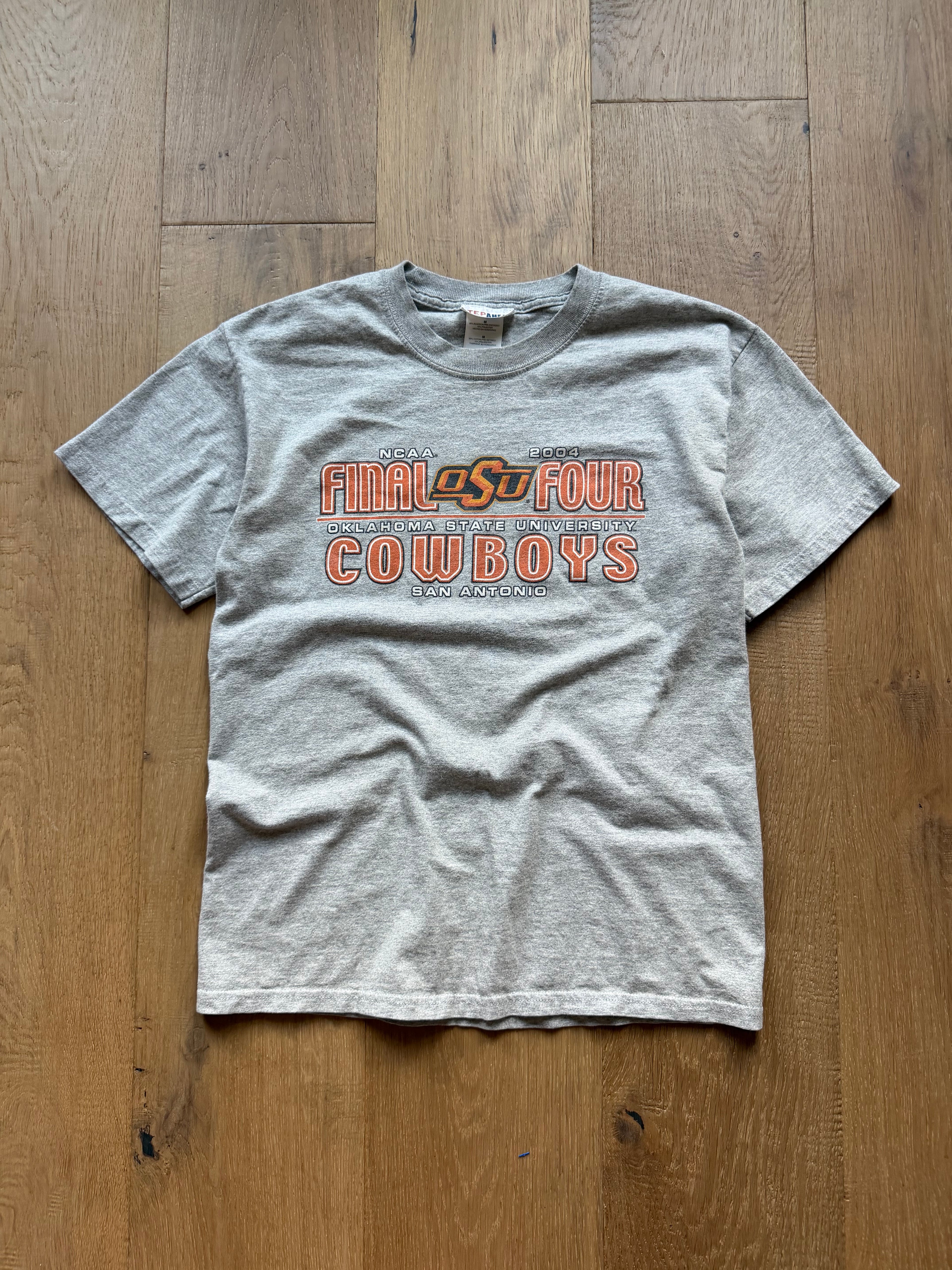 Grey 2004 Final Four OSU Text T-Shirt Small