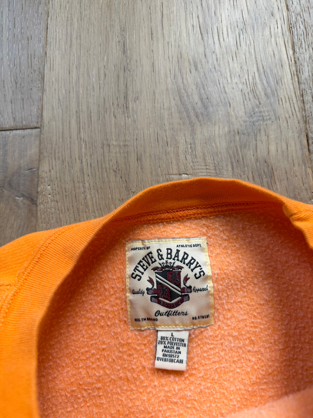 Light Orange 00s S&B “Oklahoma State” Classic Crewneck Sweatshirt Large