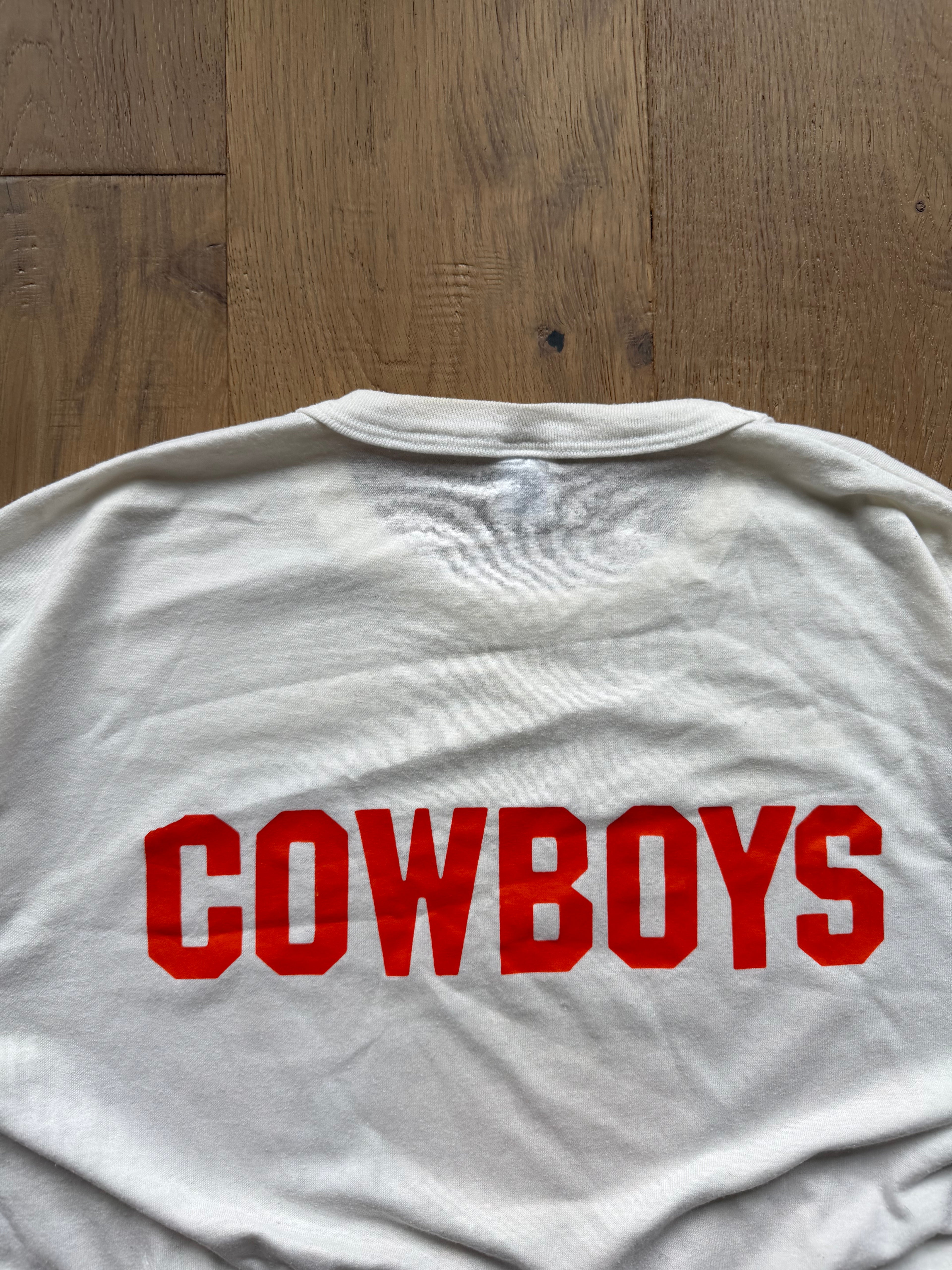 White 90s Russell Athletic Okla. State Football T-Shirt XL
