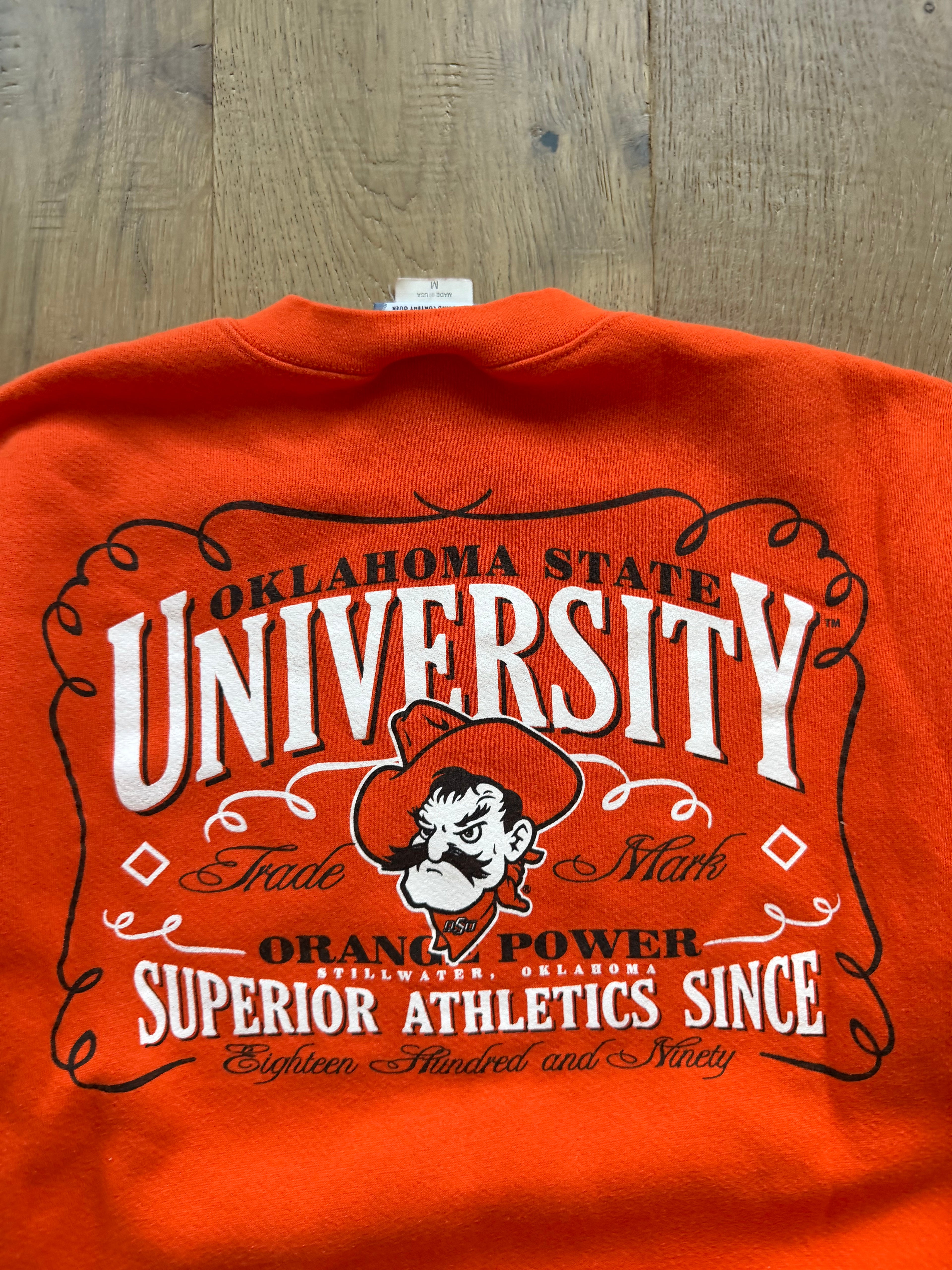 Orange 00s Lee OSU Slanted Orange Power Crewneck Sweatshirt Medium