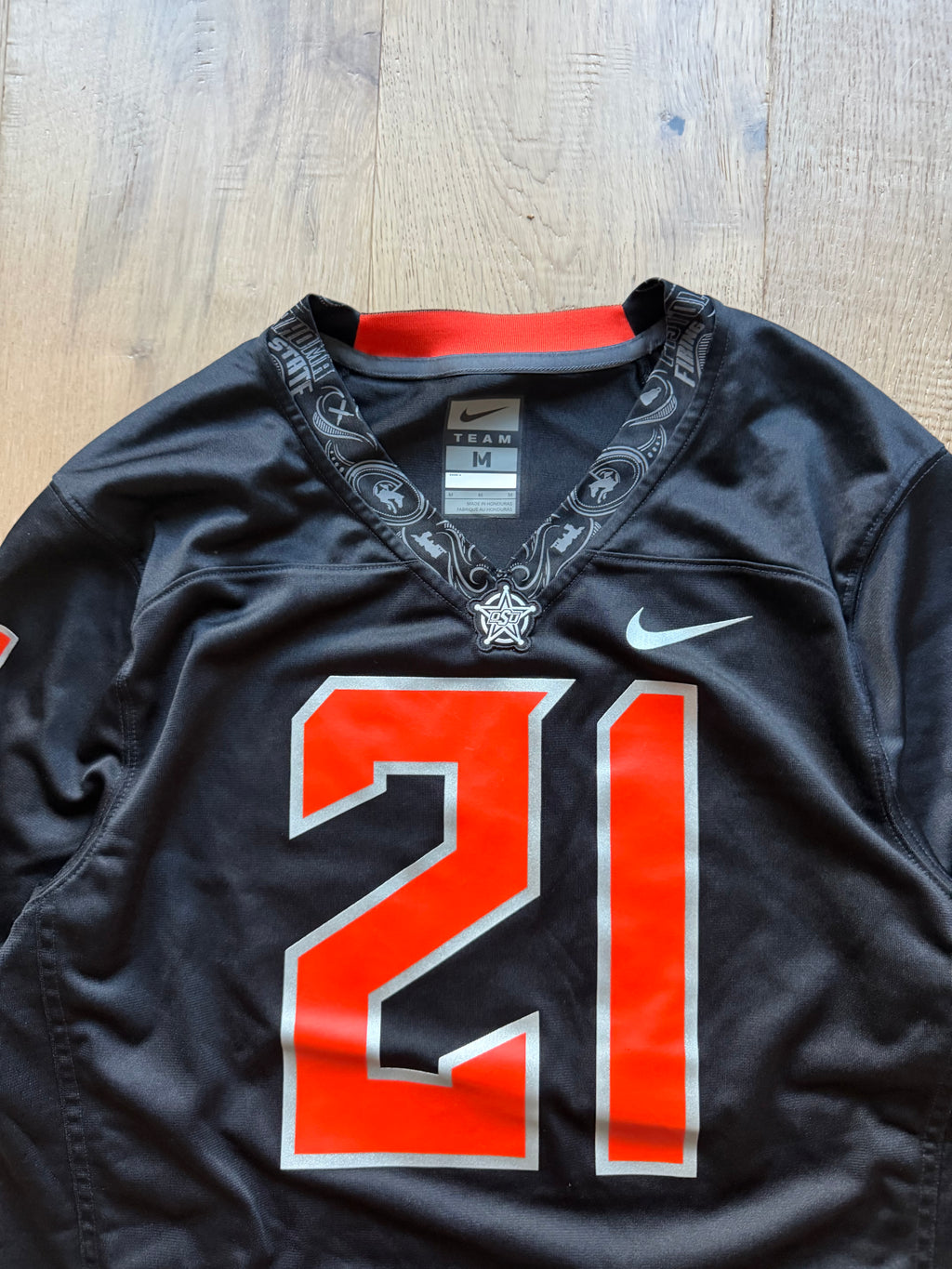 Black Modern Nike Oklahoma State Football Jersey #21 Medium