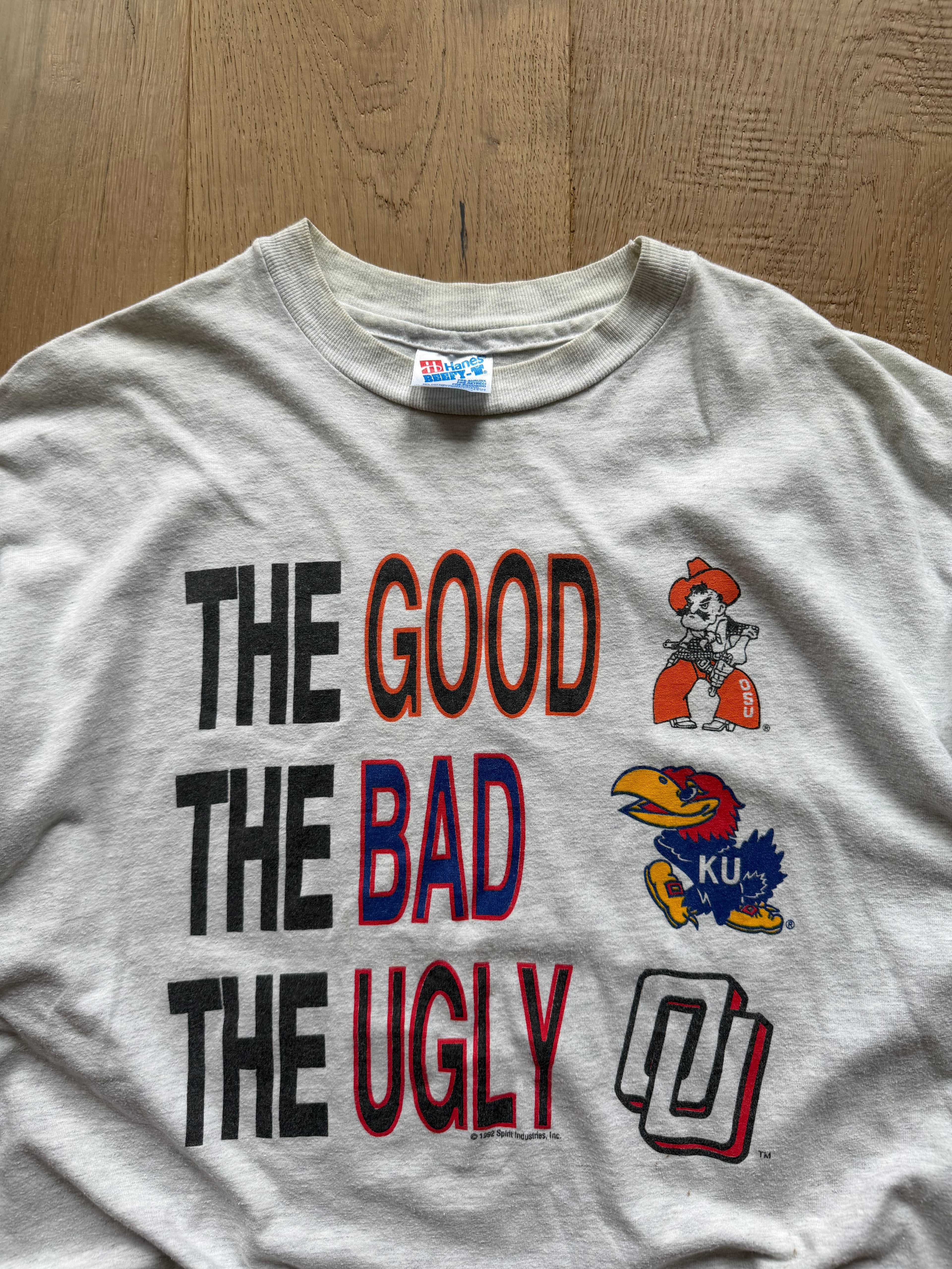 Grey 90s OSU The Good The Bad The Ugly Rivals T-Shirt Large