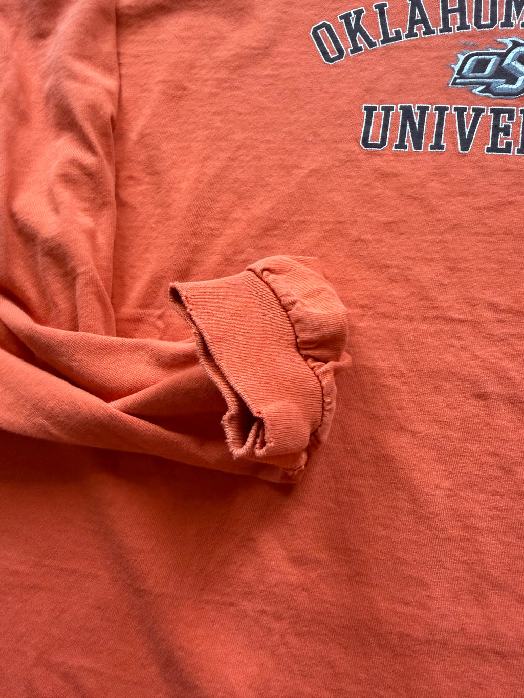 Orange 00s Delta Pro OSU Flame Logo Long Sleeve Large