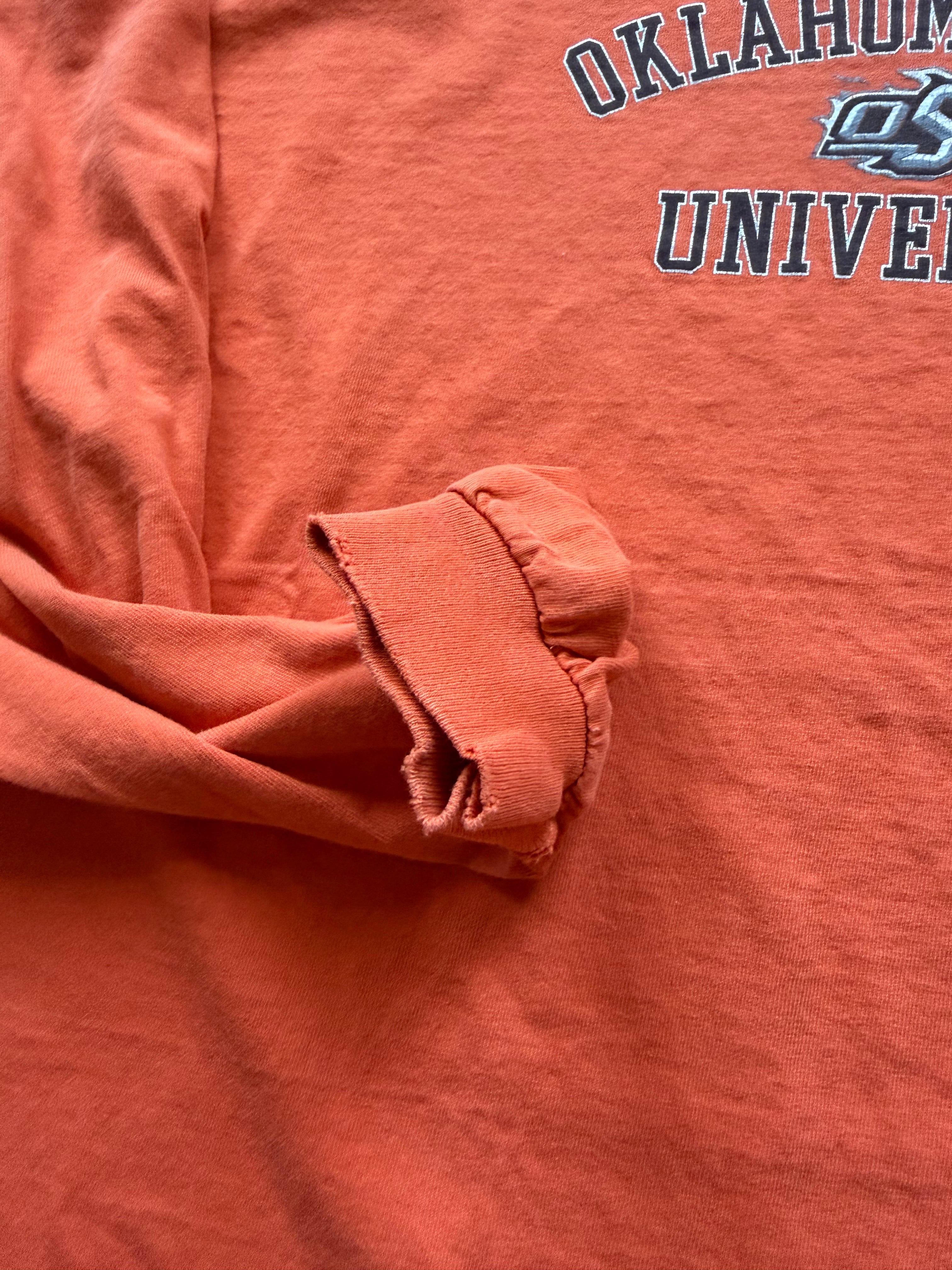 Orange 00s Delta Pro OSU Flame Logo Long Sleeve Large