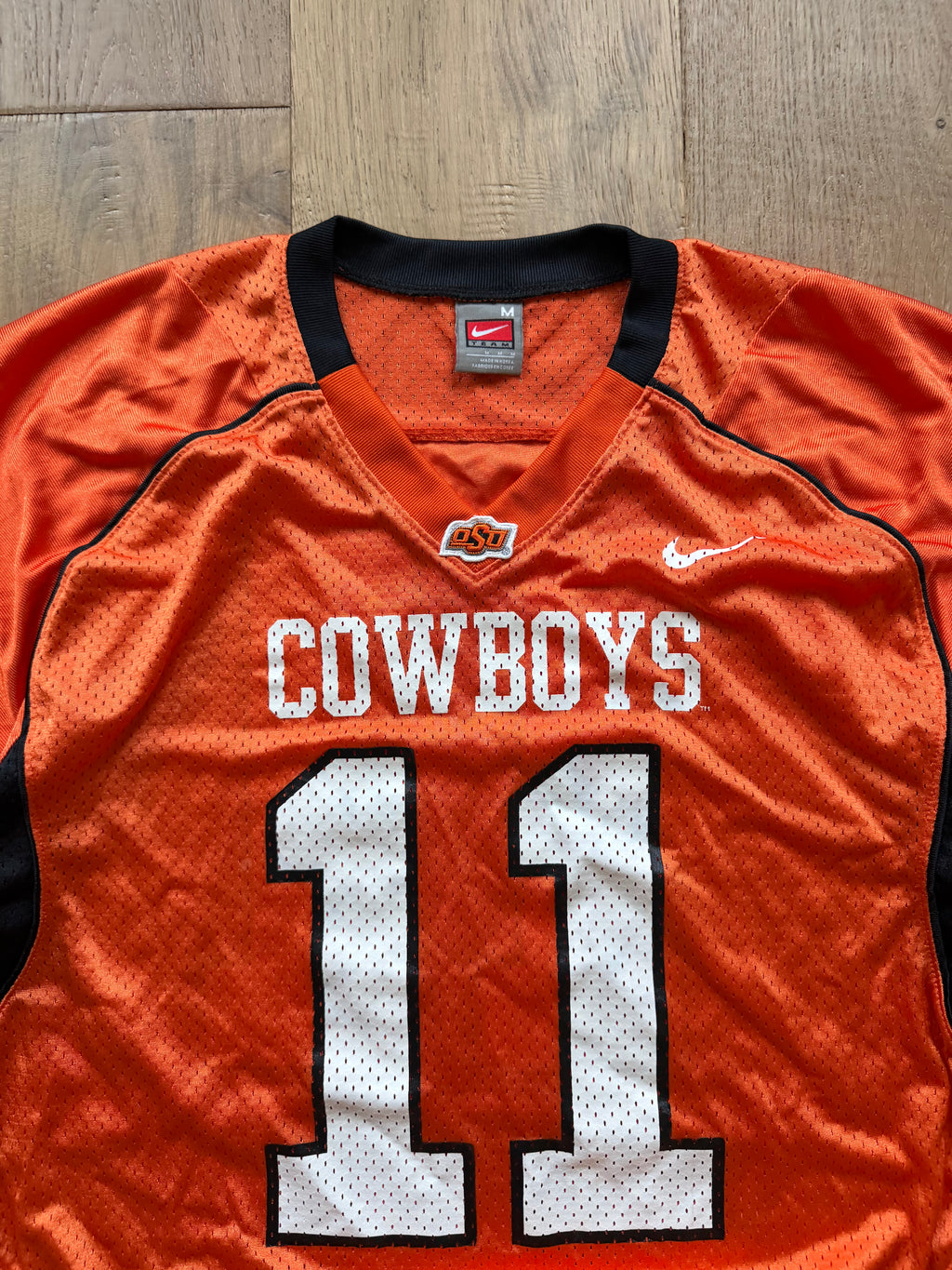 Orange 00s Nike OSU Mesh Football Jersey #11 Medium