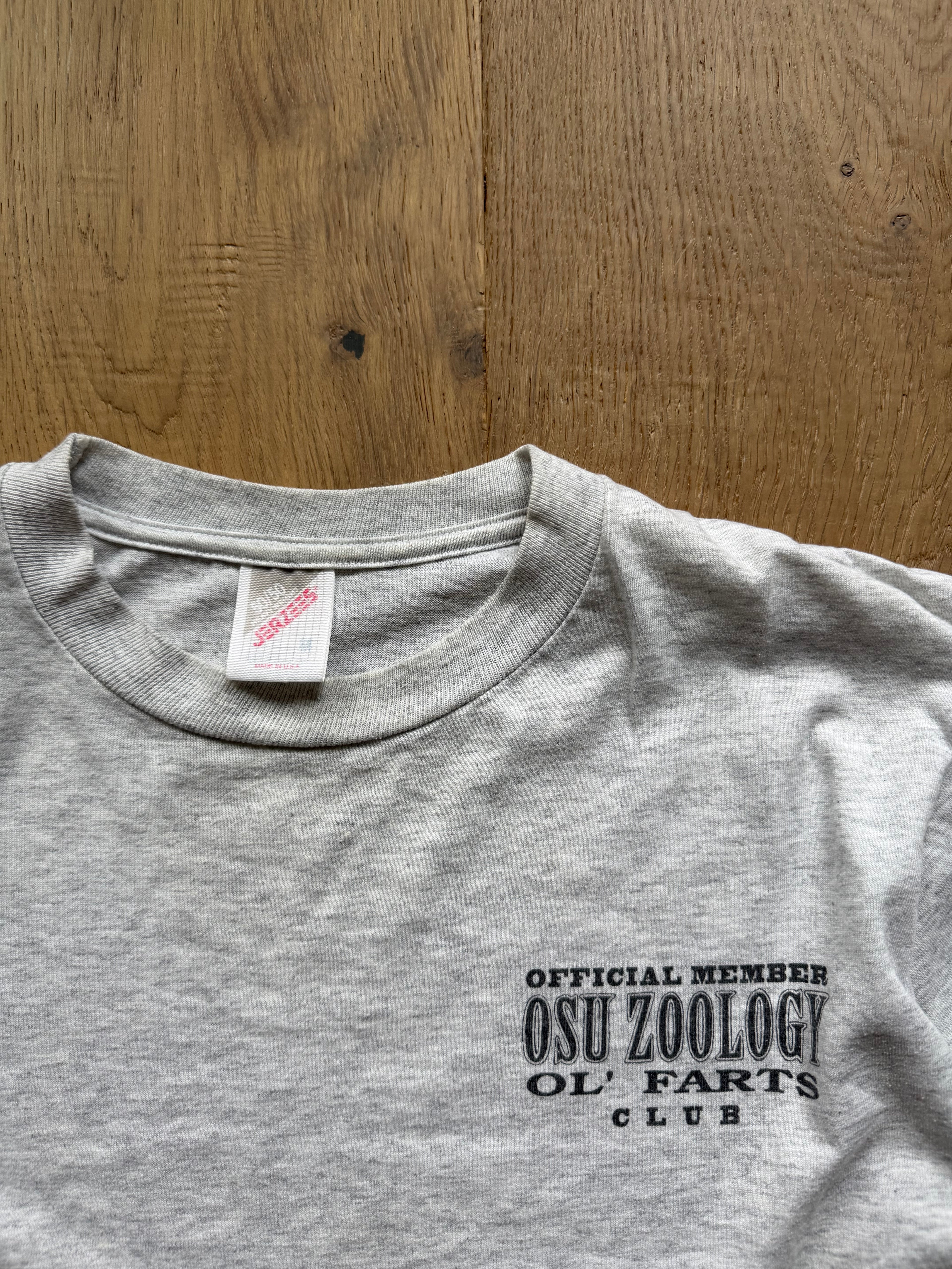 Grey 90s OSU Zoology T-Shirt Medium