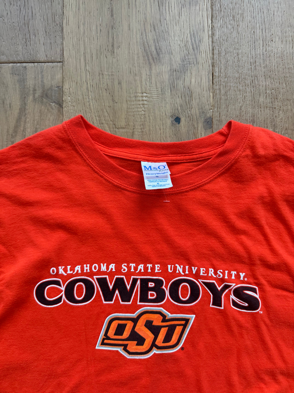 Orange 00s M&O Simple Spell T-Shirt XL