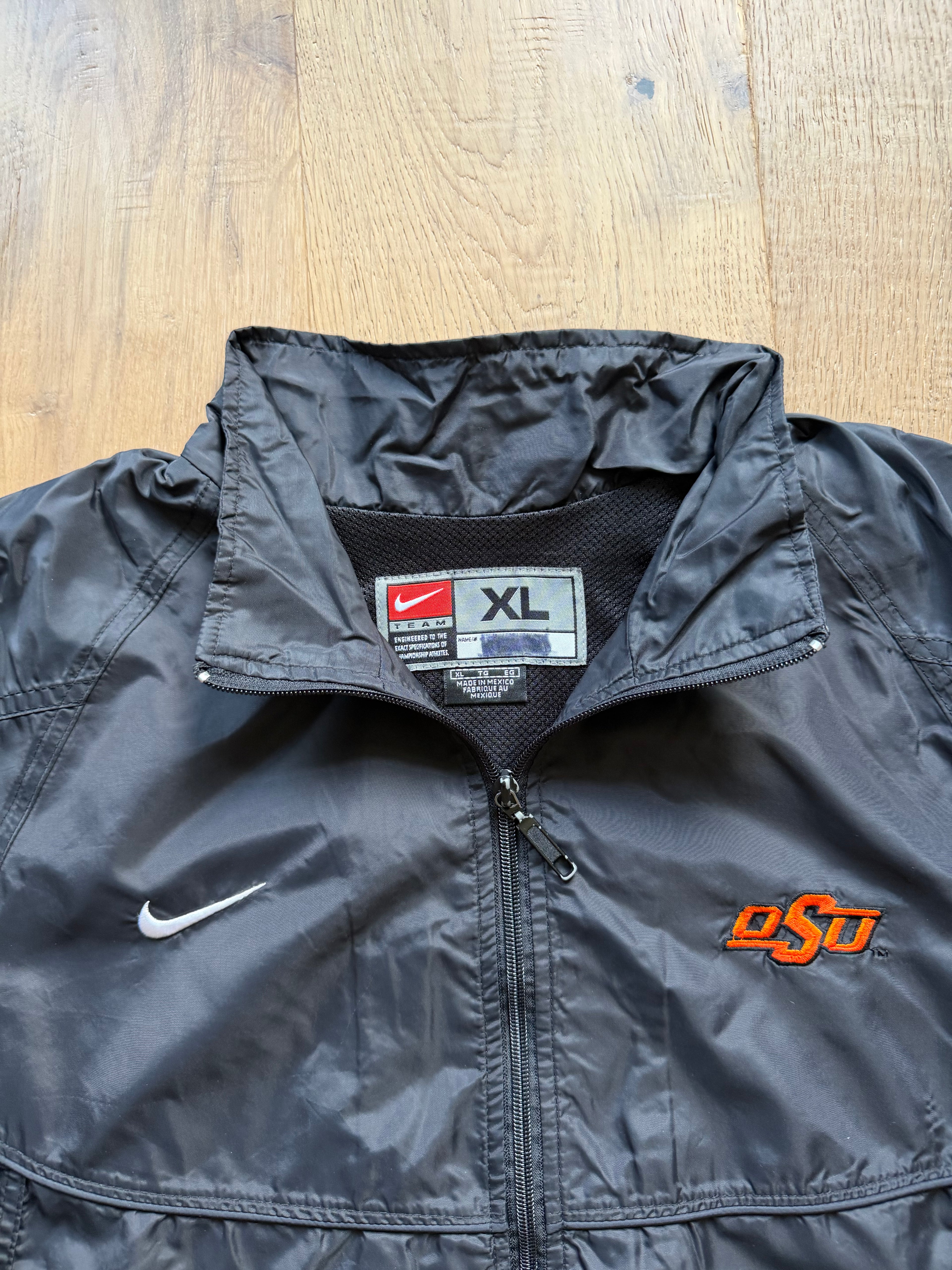 Black 00s Nike OSU Zip Up Track Jacket XL