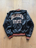 Black 90s Chalk Line OSU Printed Back Satin Jacket Medium
