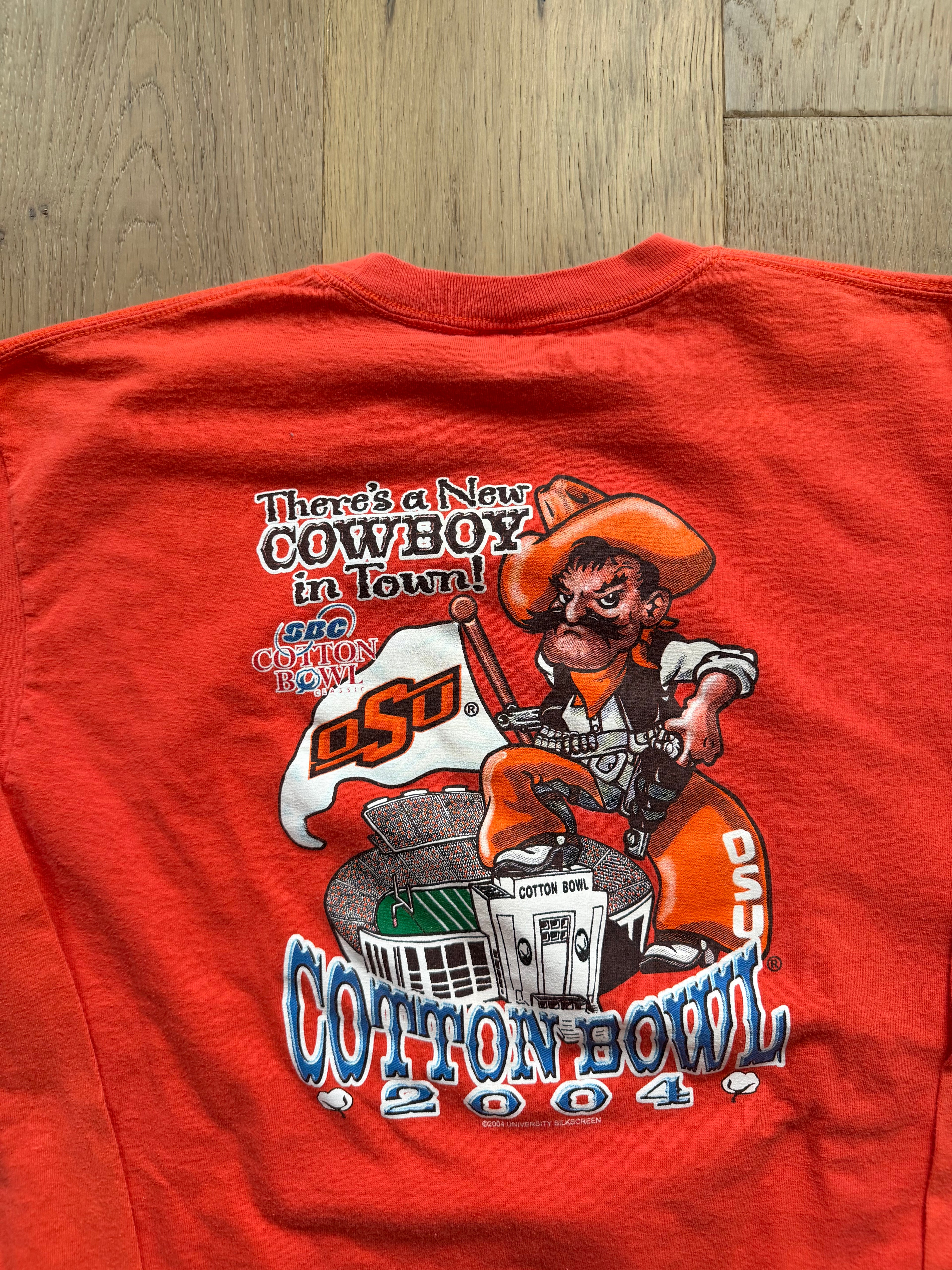 Orange 2004 OSU Cotton Bowl New Cowboy In Town Long Sleeve Medium