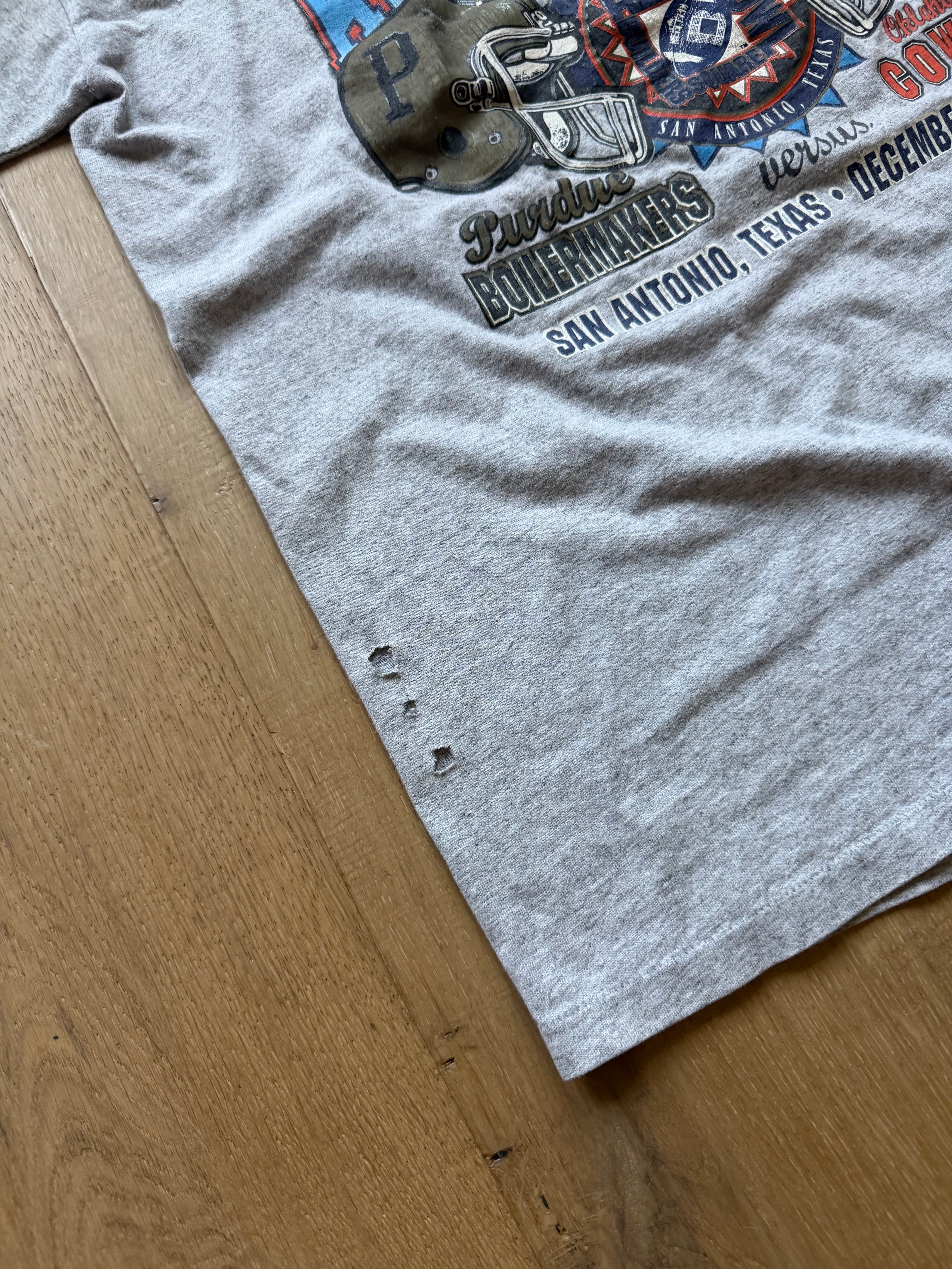 Grey 1997 Alamo Bowl Helmet Long Sleeve Medium