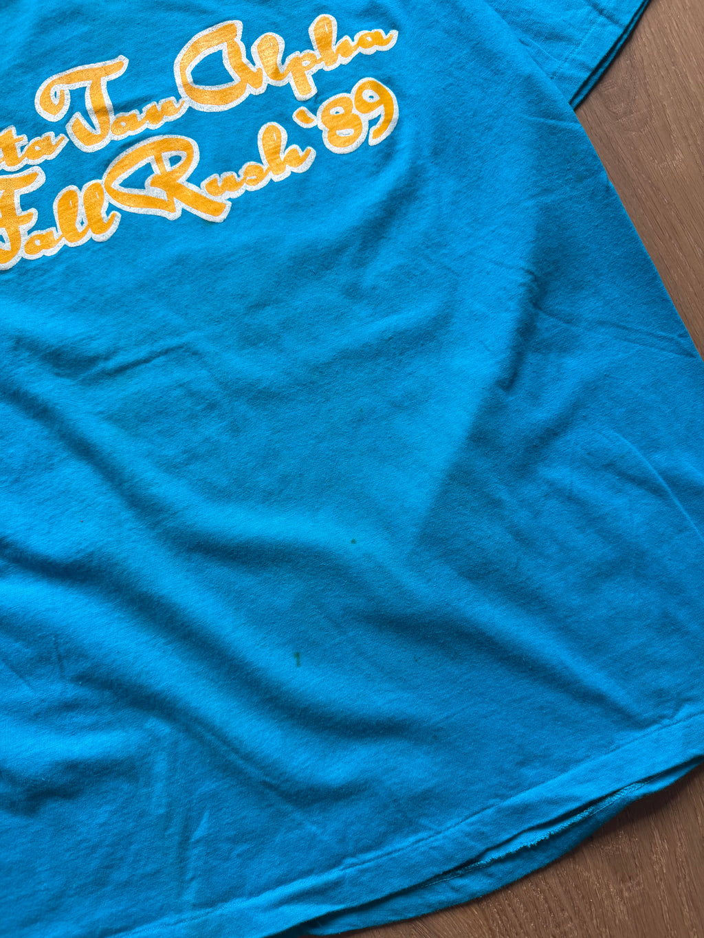 Blue 1989 Oklahoma State Zeta Fall Rush T-Shirt Large