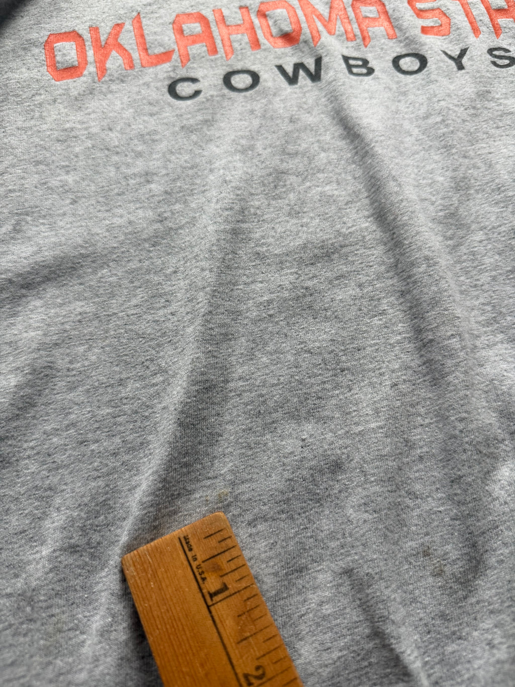 Grey Orange 00s NCAA OSU Ringer T-Shirt Medium