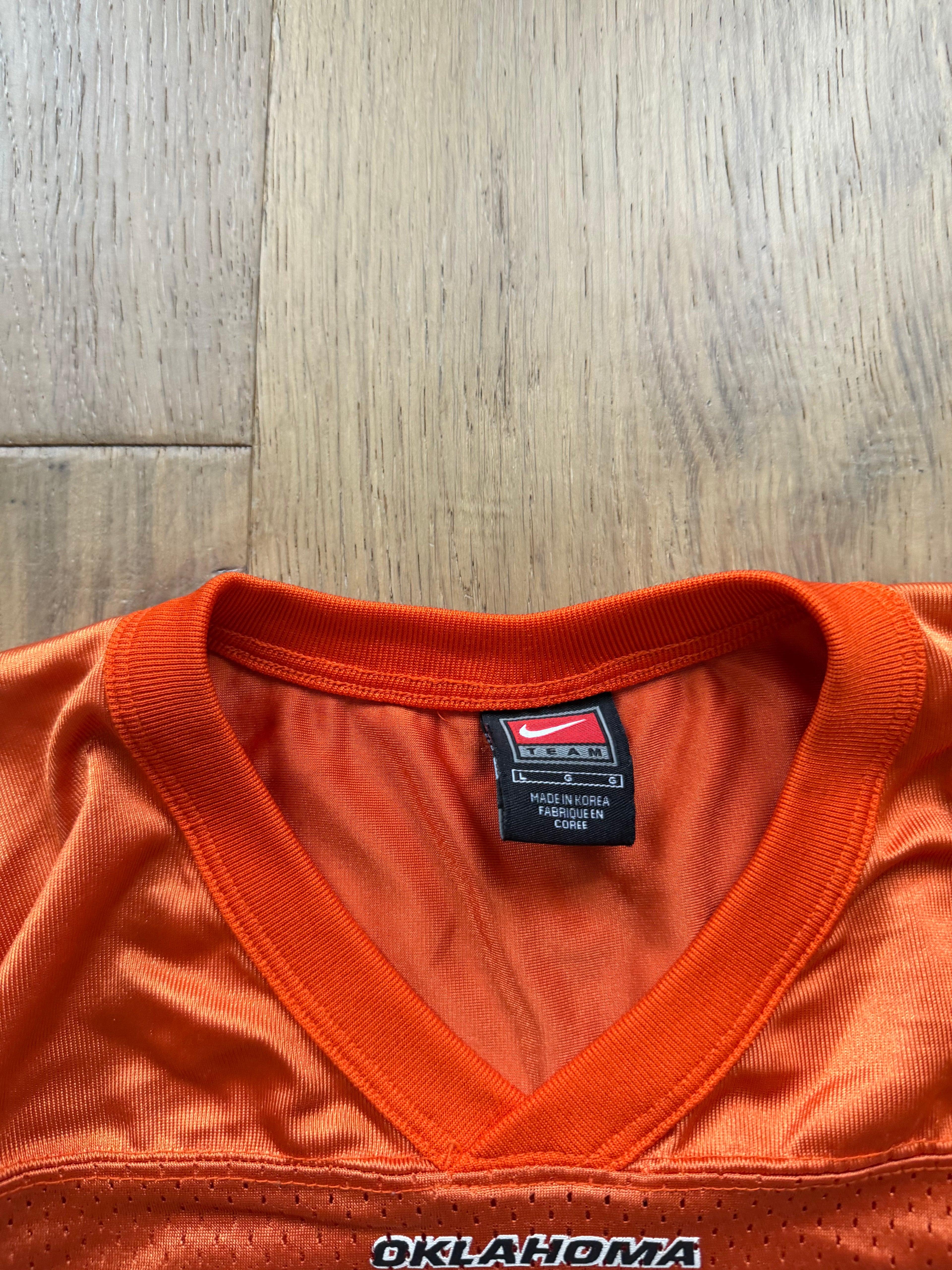 Orange 00s Nike OSU Mesh Football Jersey #82 Large