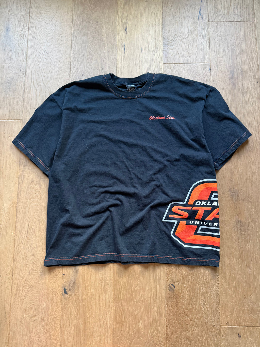 Black 00s Starter OSU Slanted Wraparound T-Shirt XXL