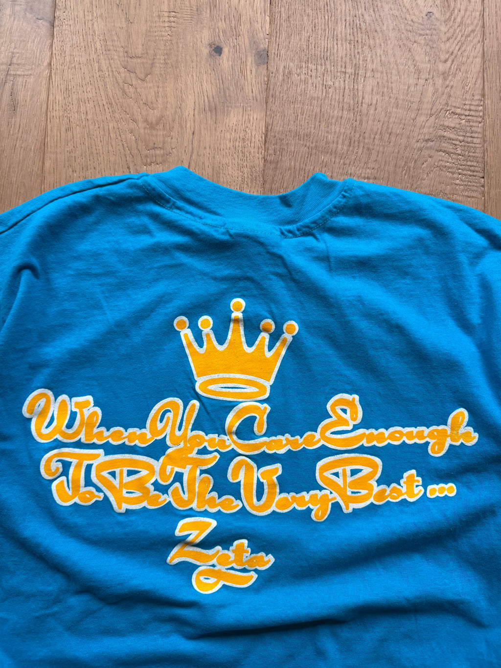 Blue 1989 Oklahoma State Zeta Fall Rush T-Shirt Large