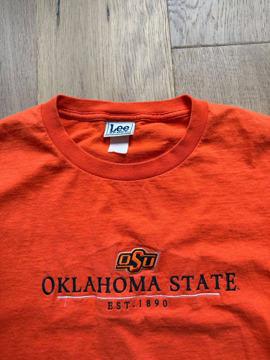 Orange 00s Lee OSU Embroidered T-Shirt XL