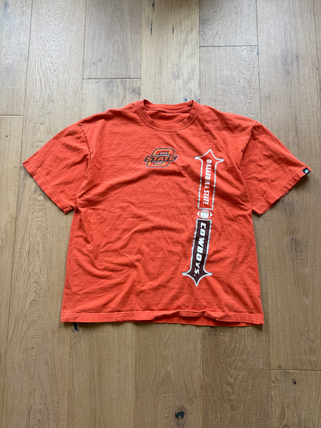 Orange 00s Starter OSU Collage Arrow Back Hit T-Shirt Large