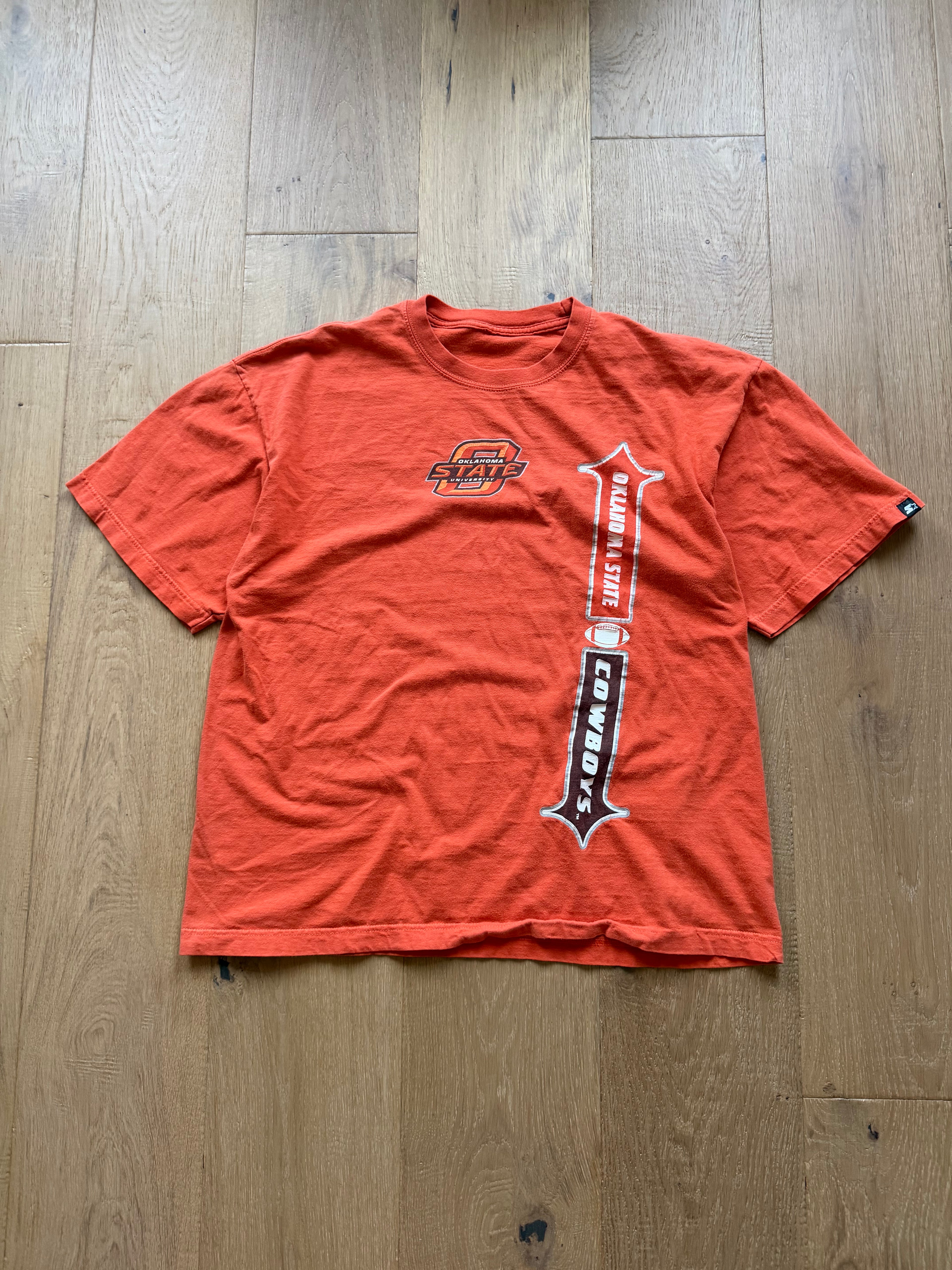 Orange 00s Starter OSU Collage Arrow Back Hit T-Shirt Large