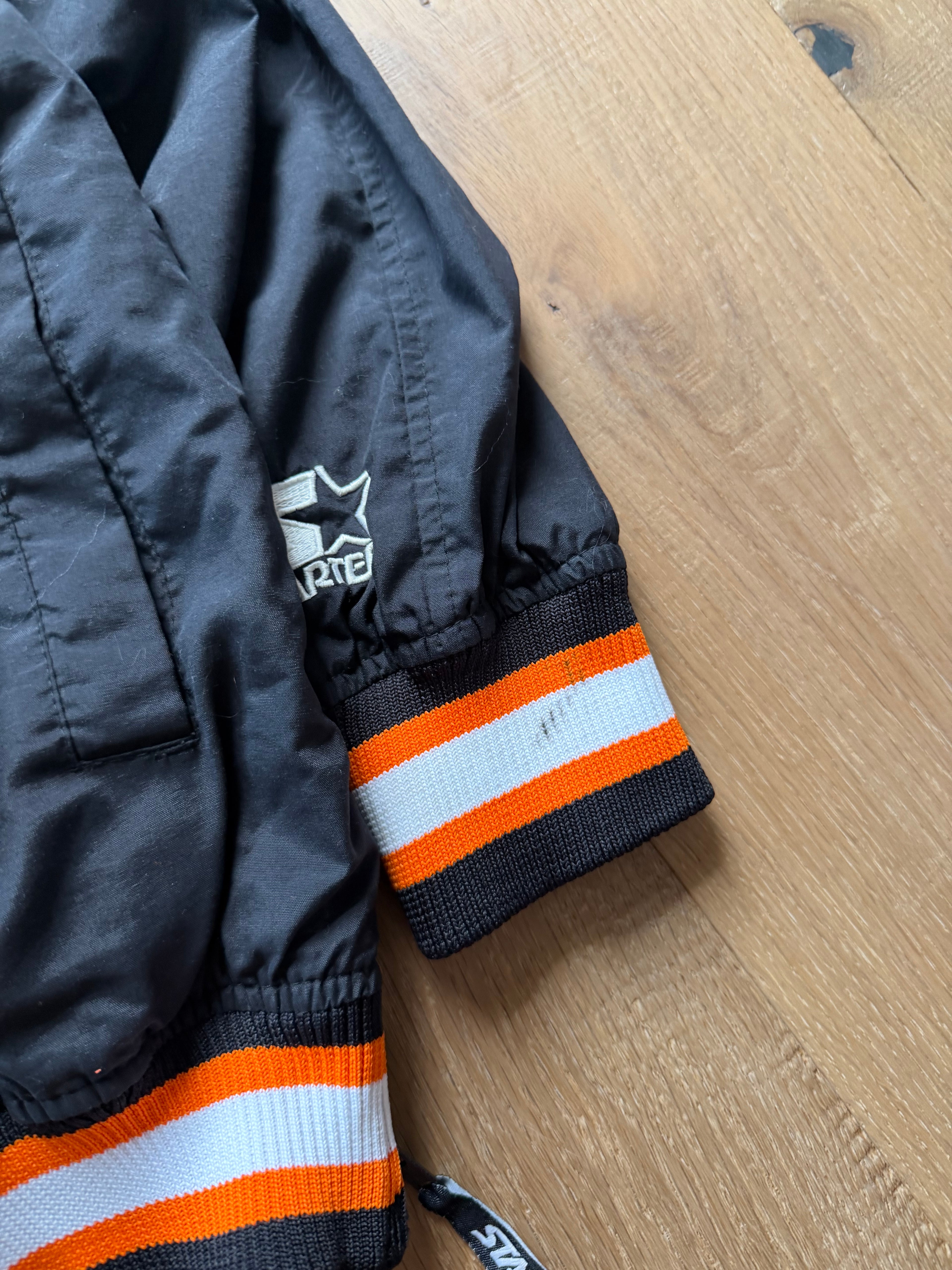 Black 00s Starter OSU Simple “Oklahoma State” Back Quarter Snap Windbreaker Jacket XXL