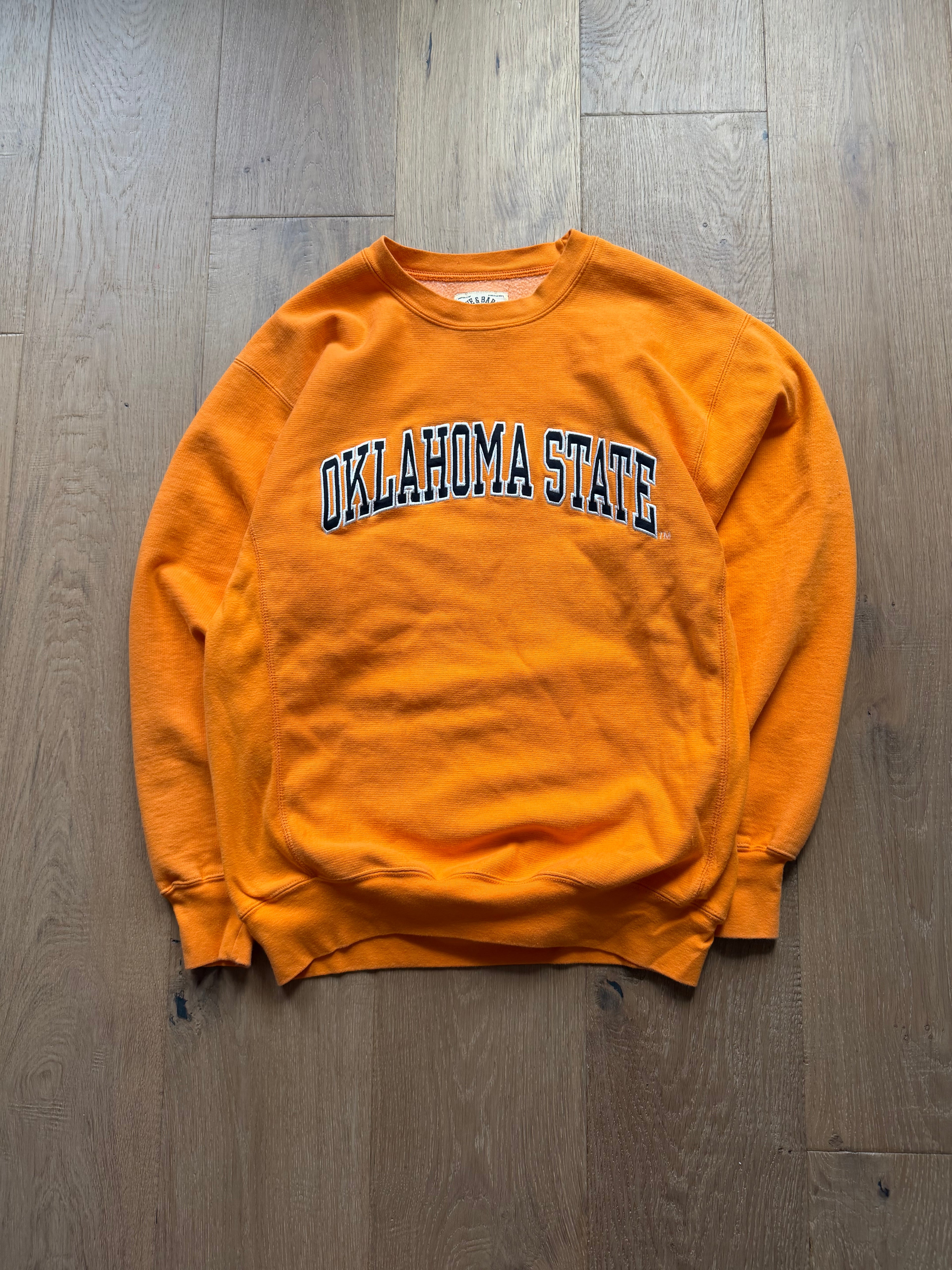 Light Orange 00s S&B “Oklahoma State” Classic Crewneck Sweatshirt Large