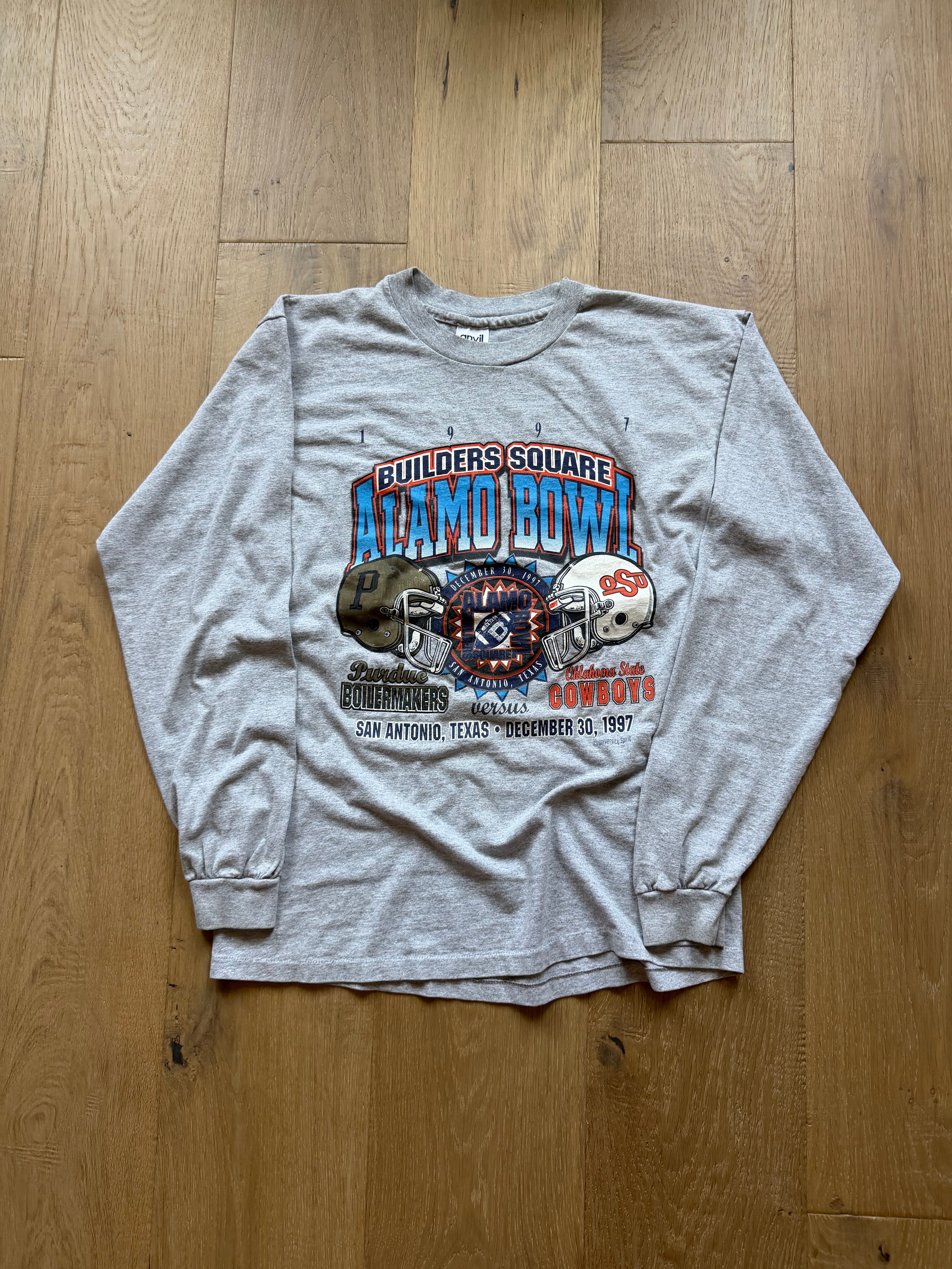 Grey 1997 Alamo Bowl Helmet Long Sleeve Medium