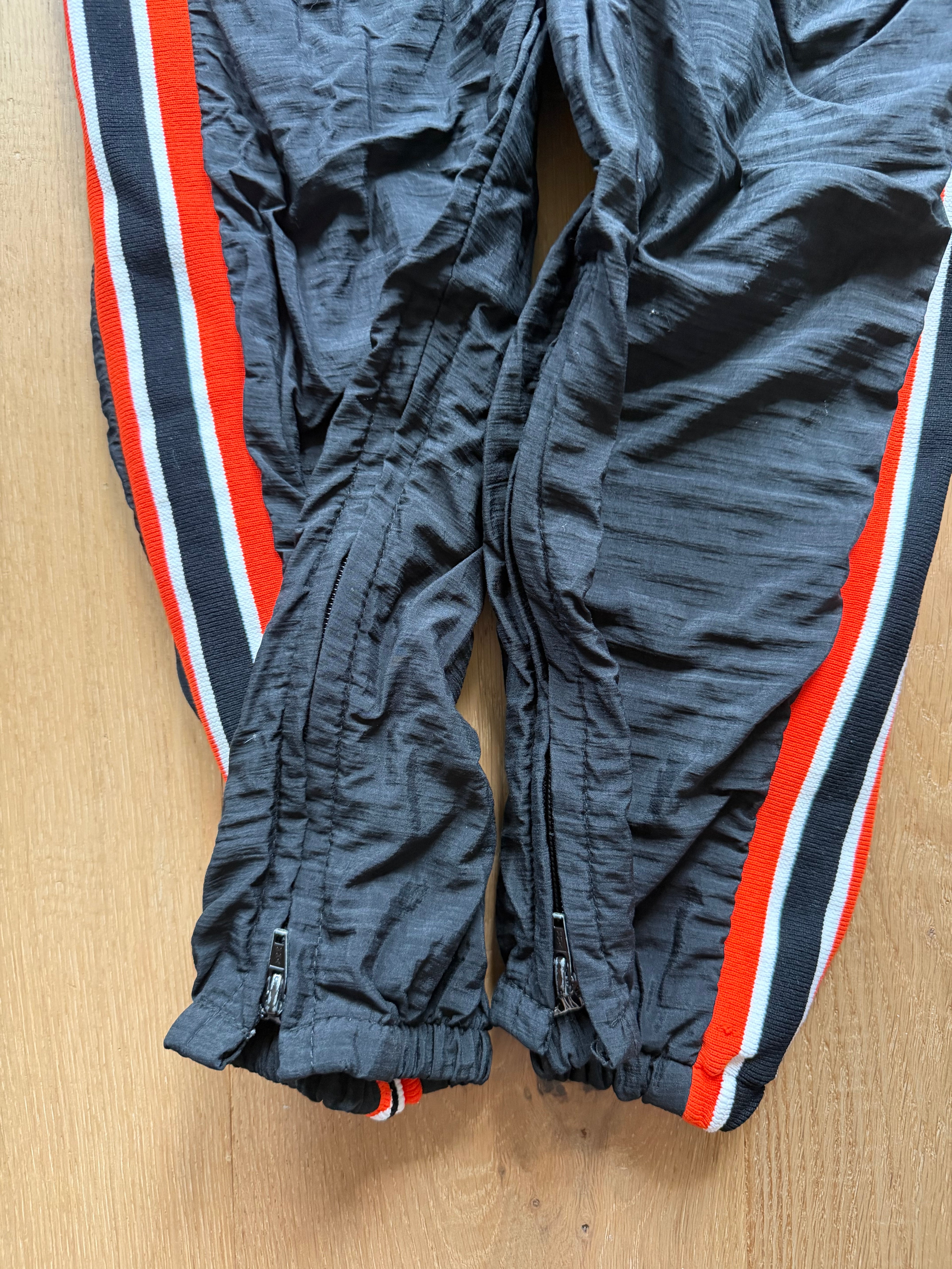 Black 00s Oklahoma State Wrestling Cliff Keen Striped Team Issued Trackpants XL