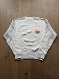 White 90s Nutmeg OSU Embroidered Cable Knit Sweater Large