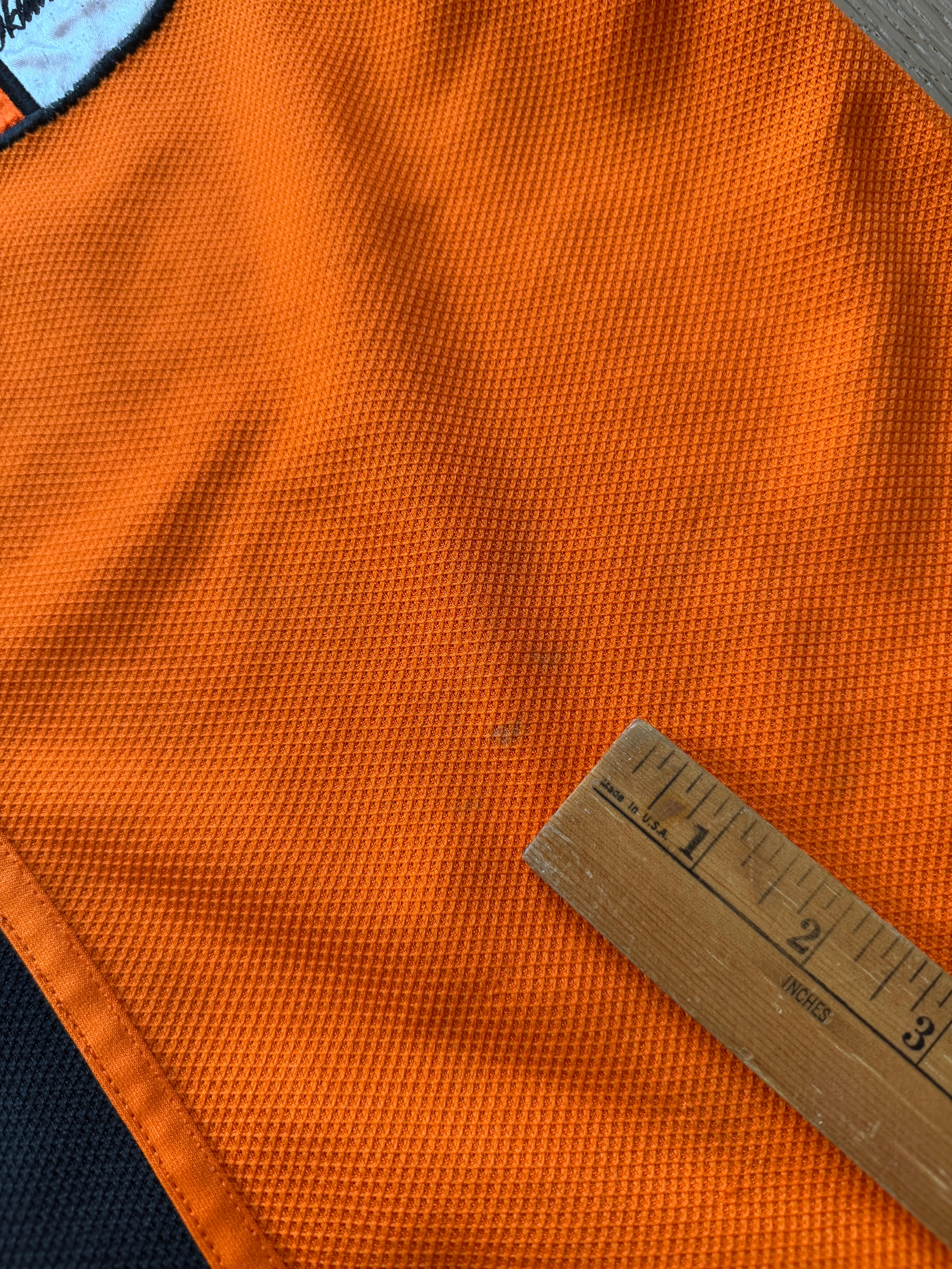 Orange Black Colorblock 00s Signal OSU Baseball Jersey Large