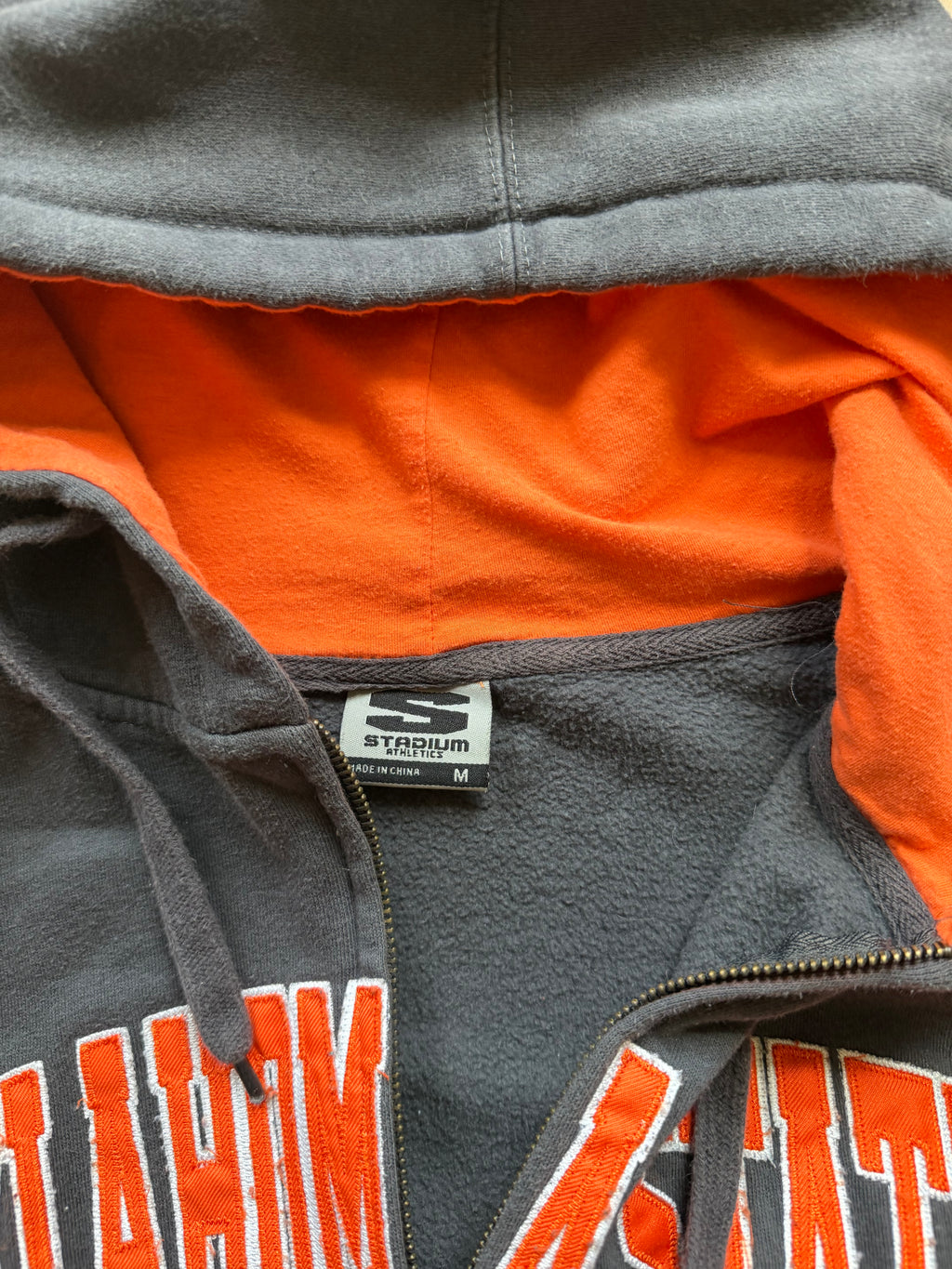 Grey 00s Colosseum “Oklahoma State” Zip Up Hoodie Medium