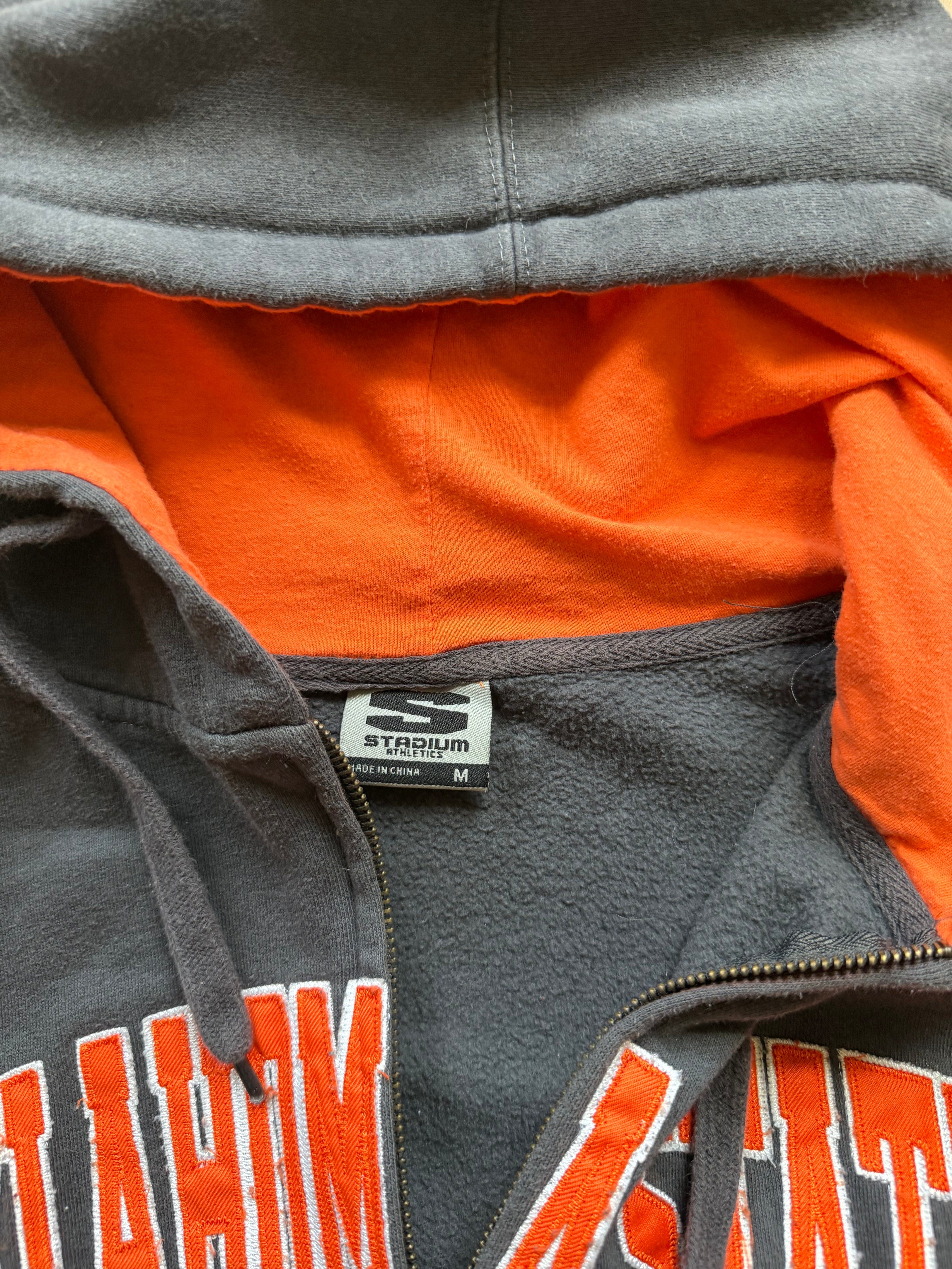 Grey 00s Colosseum “Oklahoma State” Zip Up Hoodie Medium