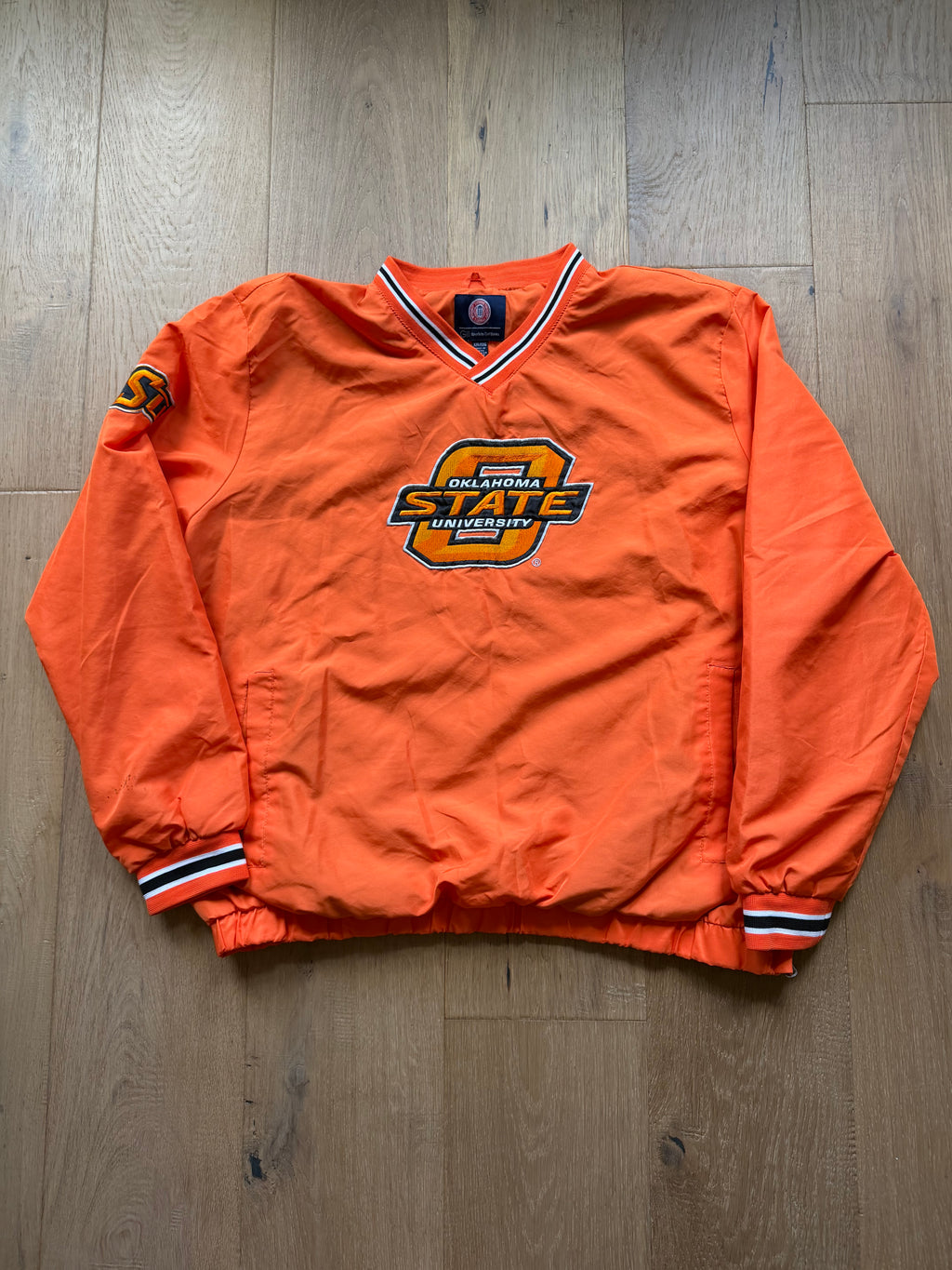 Orange 00s GIII OSU Slanted Windbreaker Pullover XXL