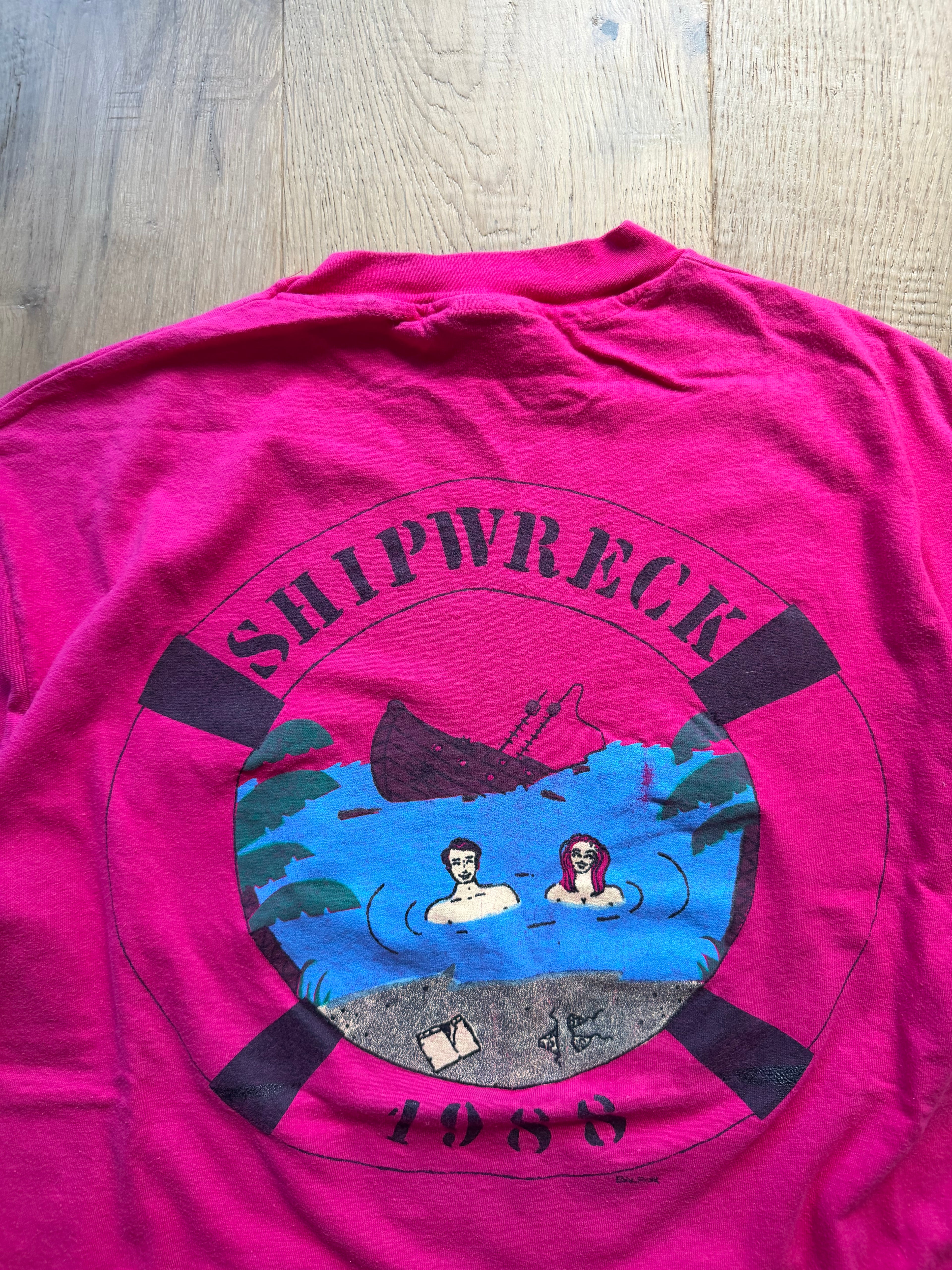 Pink 1988 Oklahoma State Pike Shipwreck Skinnydipping T-Shirt Large