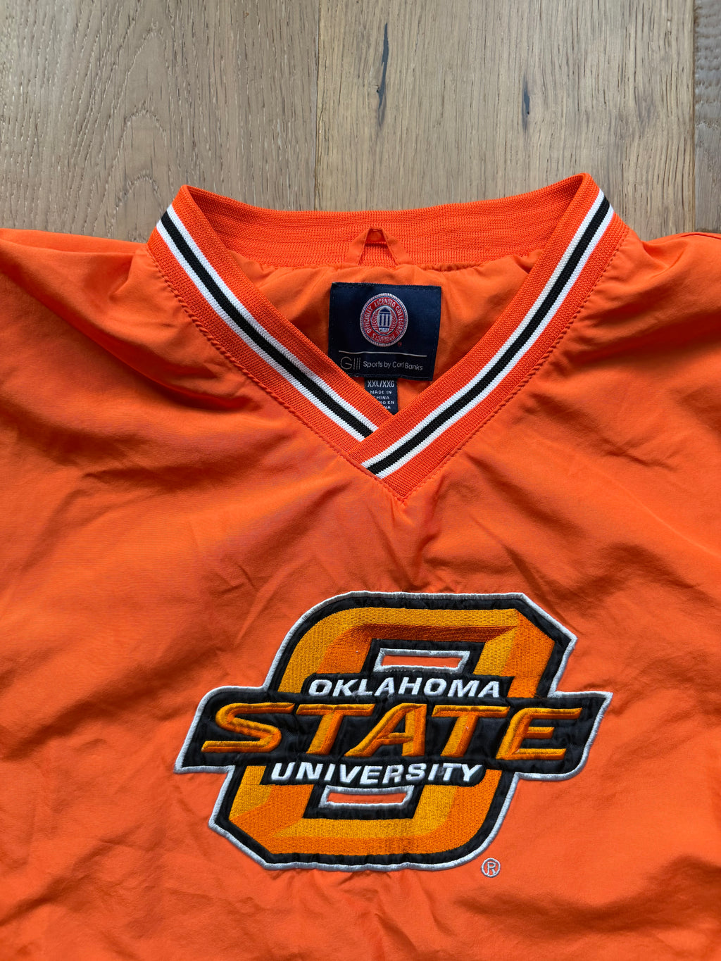 Orange 00s GIII OSU Slanted Windbreaker Pullover XXL